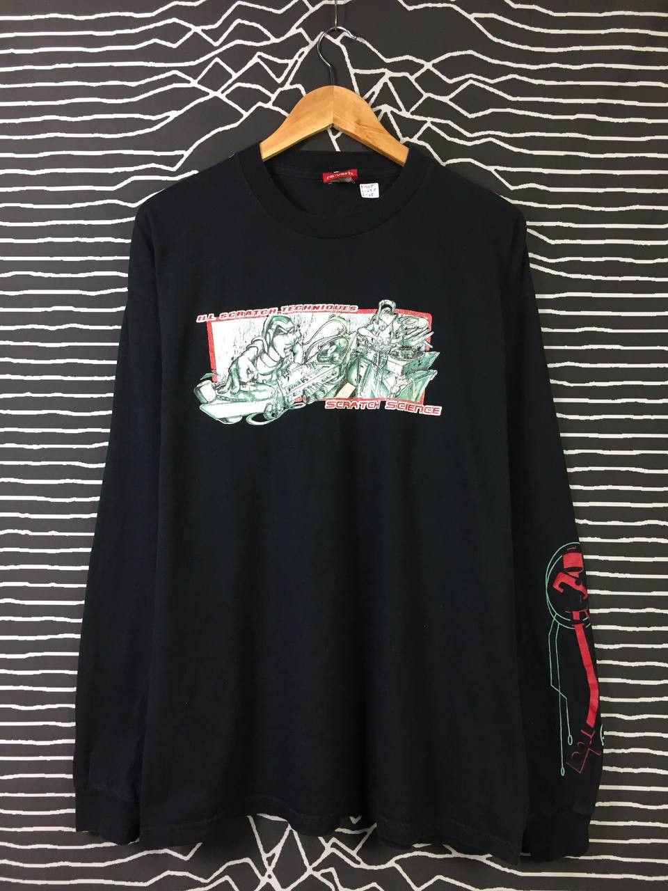 Rap Tees Vtg Re:Verb Scratch Science GrooveFunk Techno Longsleeve Tee Size US XL / EU 56 / 4 - 1 Thumbnail