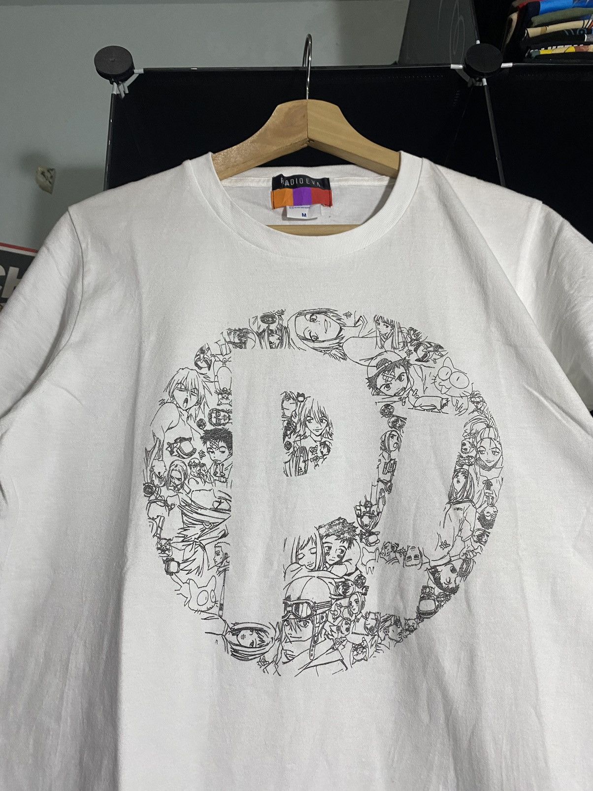image of Anima x Vintage Flcl Fooly Cooly Gainax Anime Shirt in White, Men's (Size Medium)