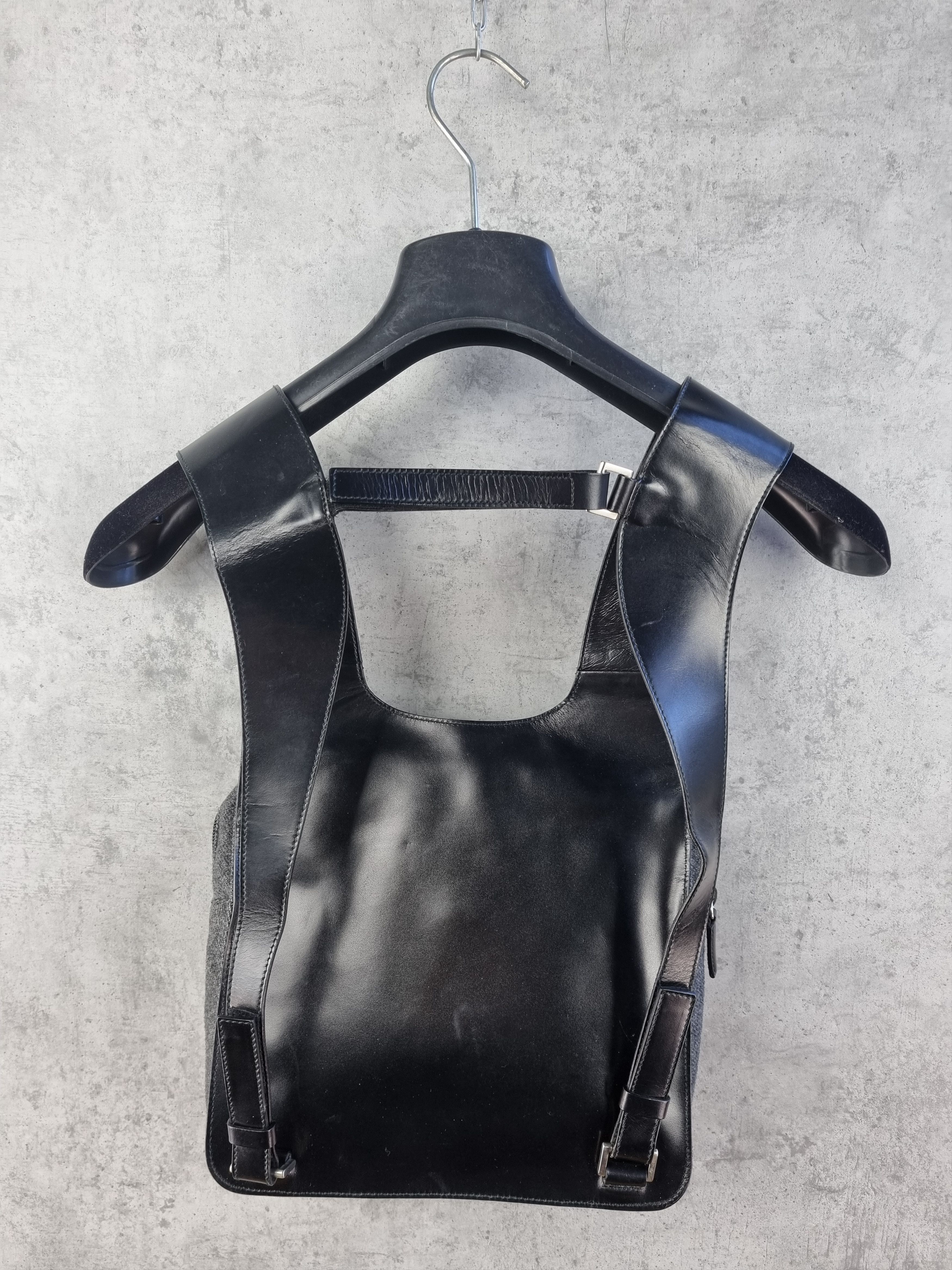 Prada Iconic 1999 PRADA Backpack Wool Leather Bag Size ONE SIZE - 3 Thumbnail