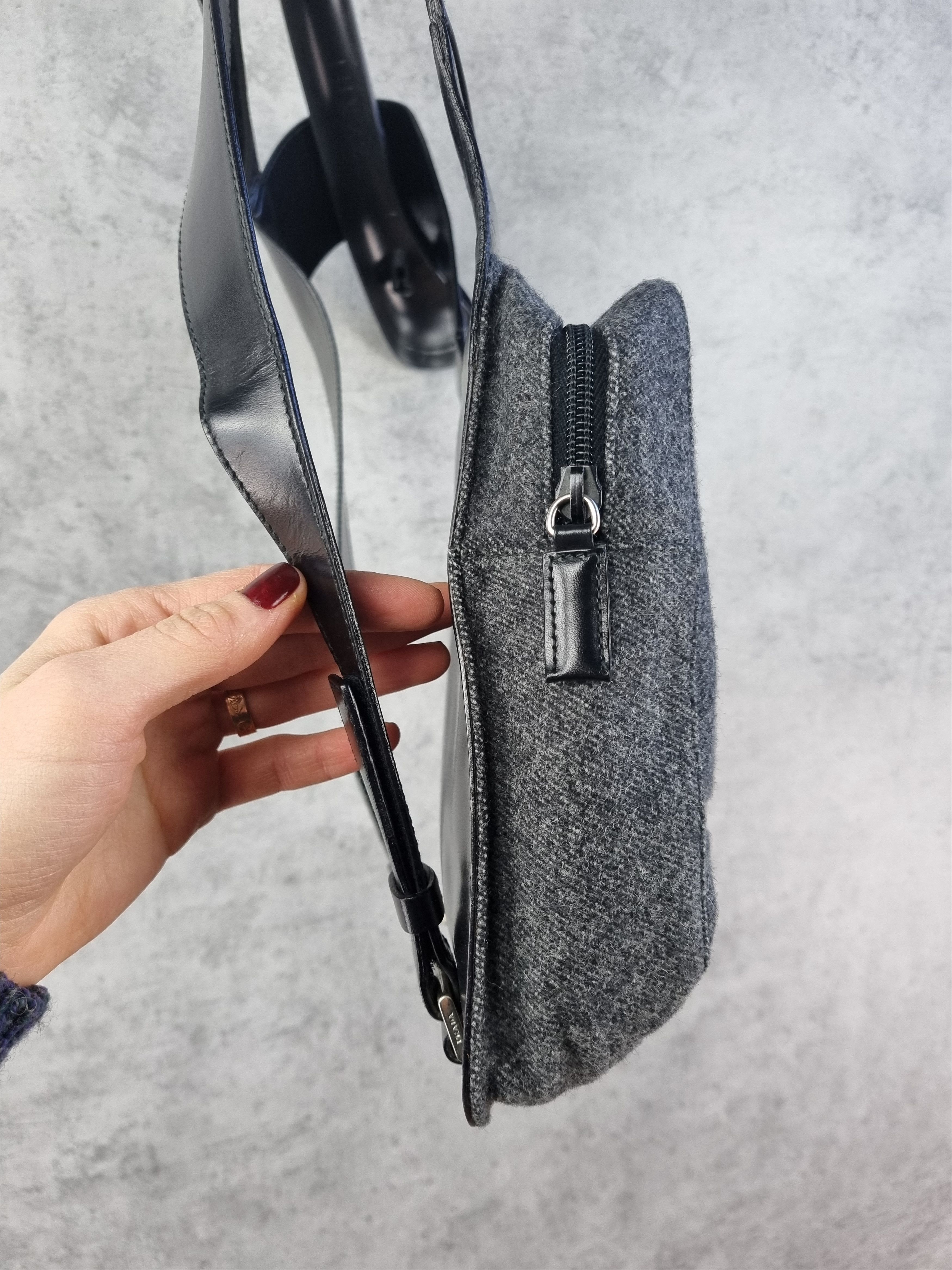 Prada Iconic 1999 PRADA Backpack Wool Leather Bag Size ONE SIZE - 19 Thumbnail