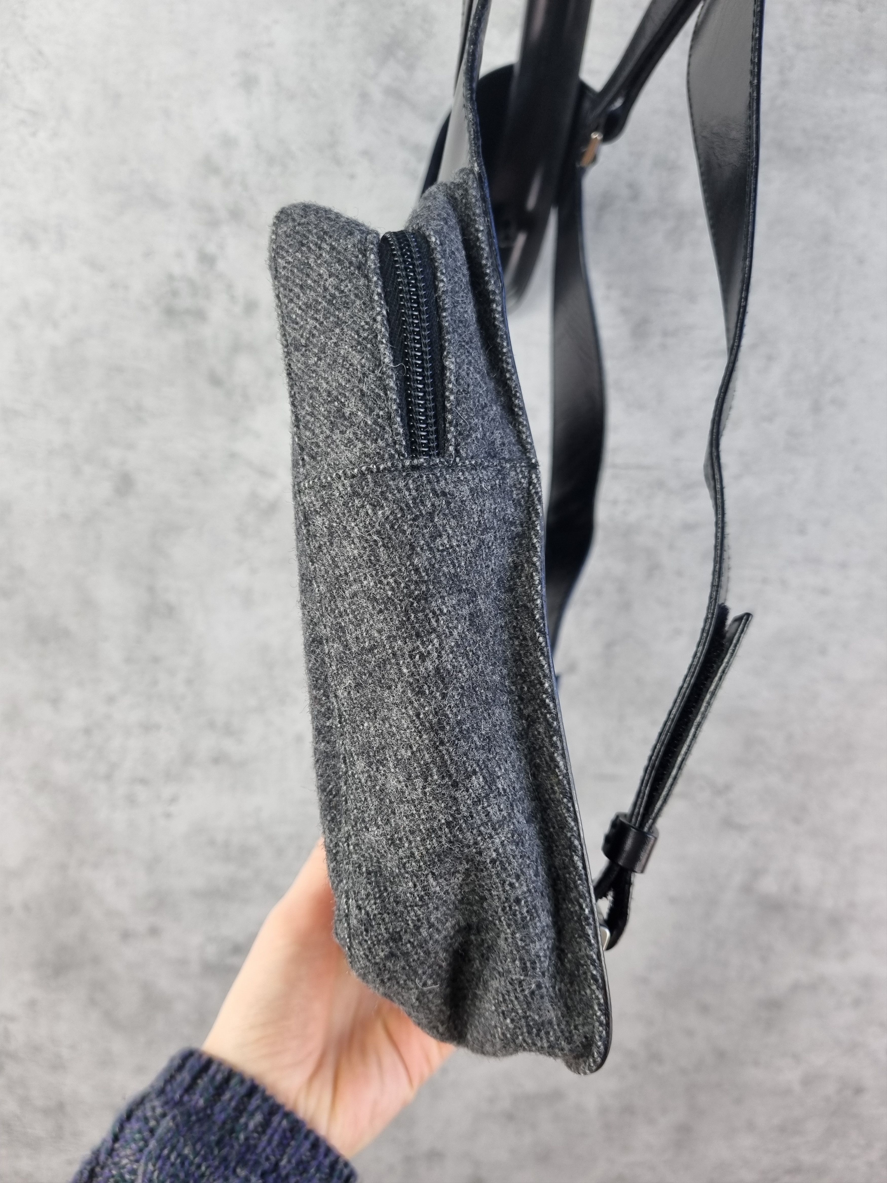 Prada Iconic 1999 PRADA Backpack Wool Leather Bag Size ONE SIZE - 4 Thumbnail
