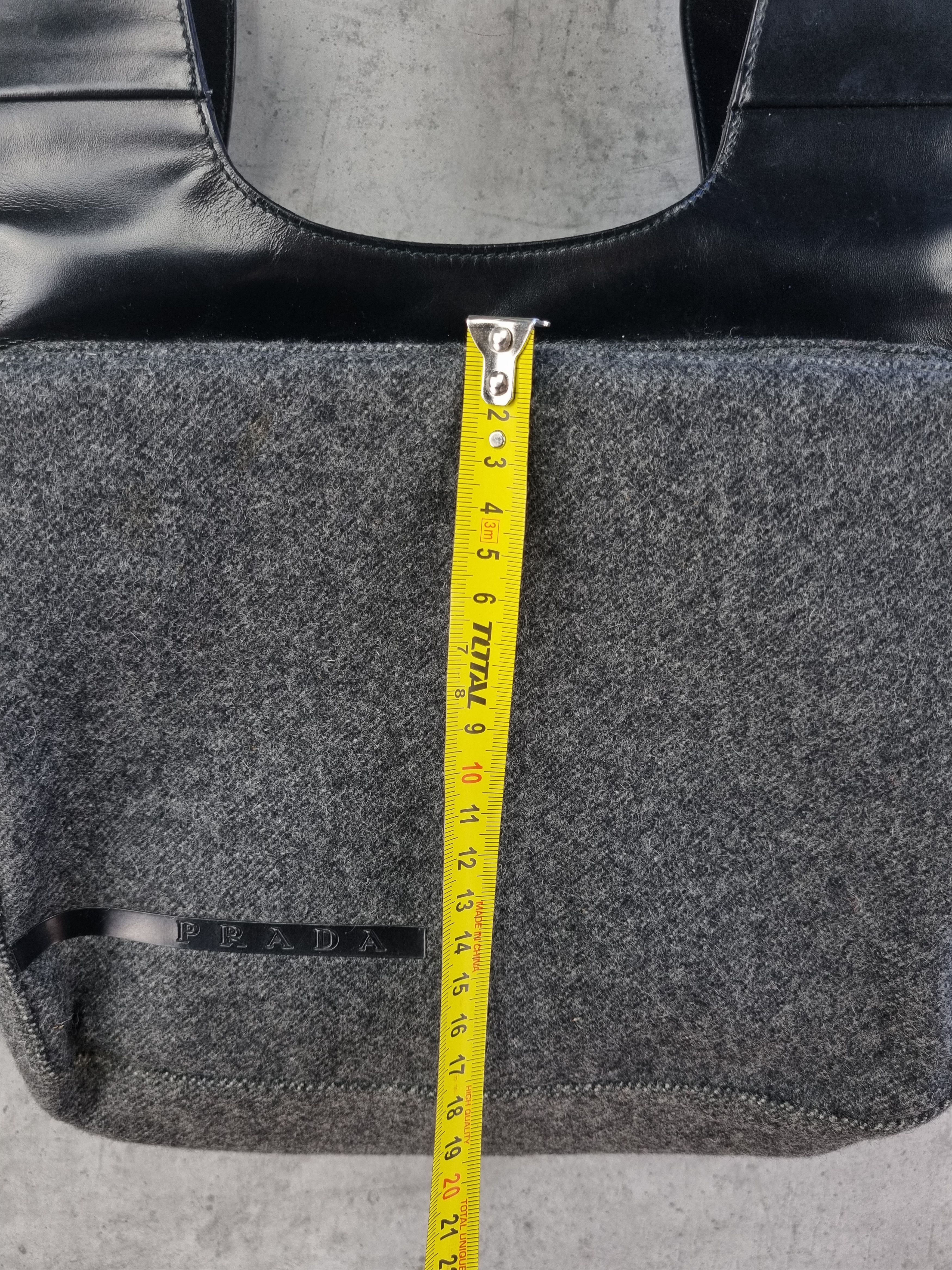 Prada Iconic 1999 PRADA Backpack Wool Leather Bag Size ONE SIZE - 8 Thumbnail