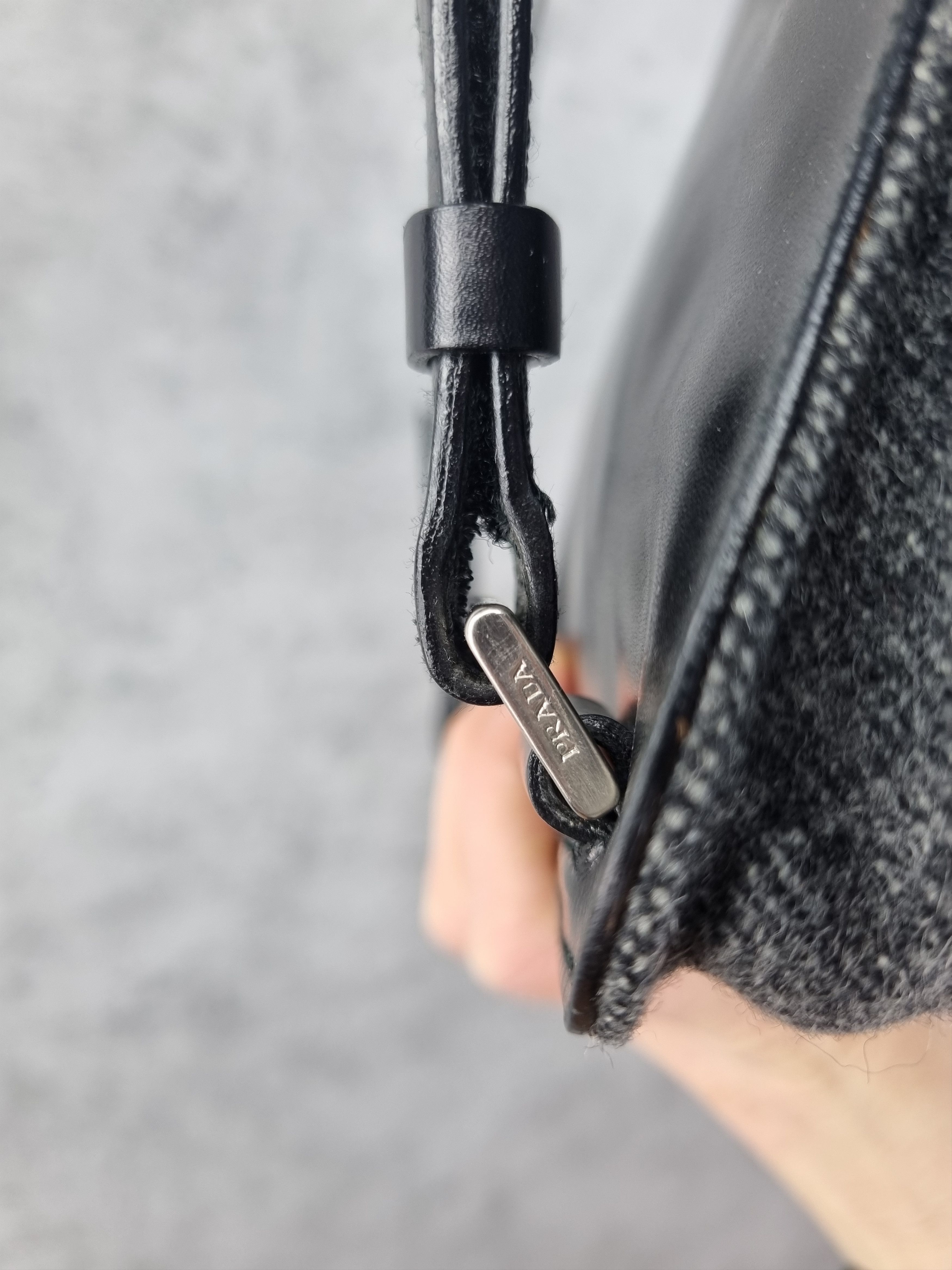 Prada Iconic 1999 PRADA Backpack Wool Leather Bag Size ONE SIZE - 16 Thumbnail