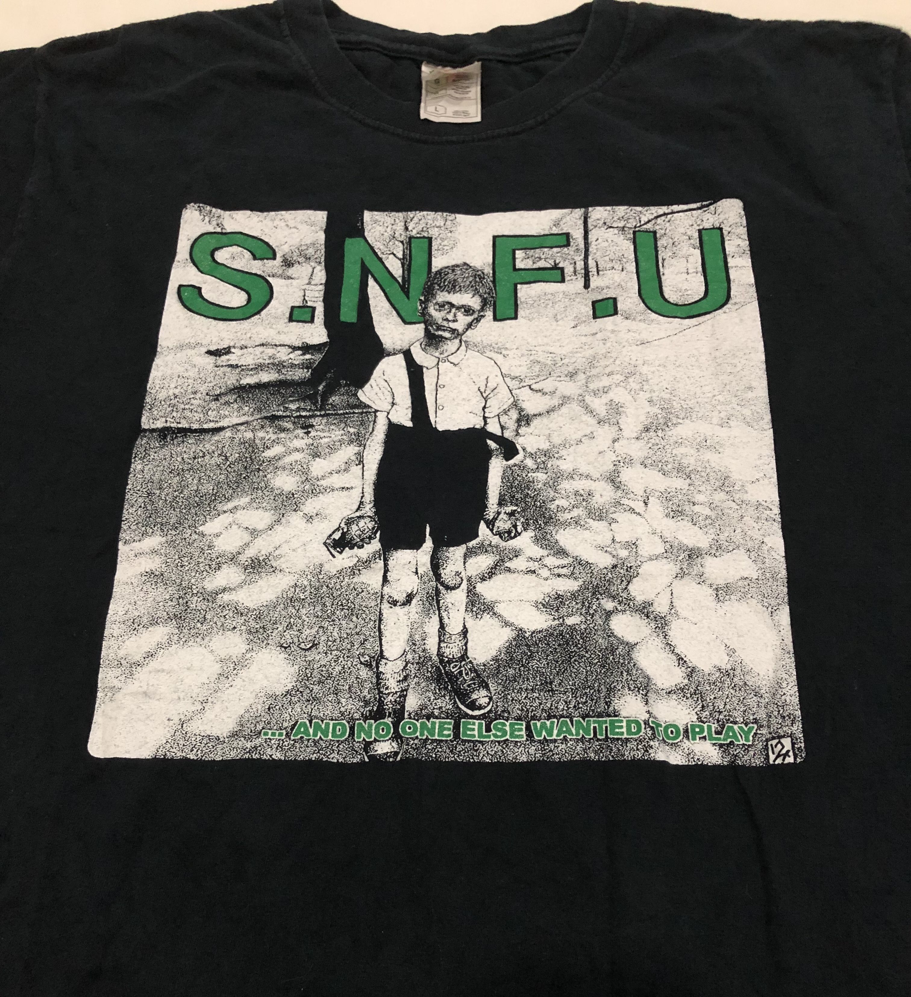 Band Tees × Vintage Vintage Rare S.N.F.U hardcore punk band T-shirts Size US L / EU 52-54 / 3 - 3 Thumbnail