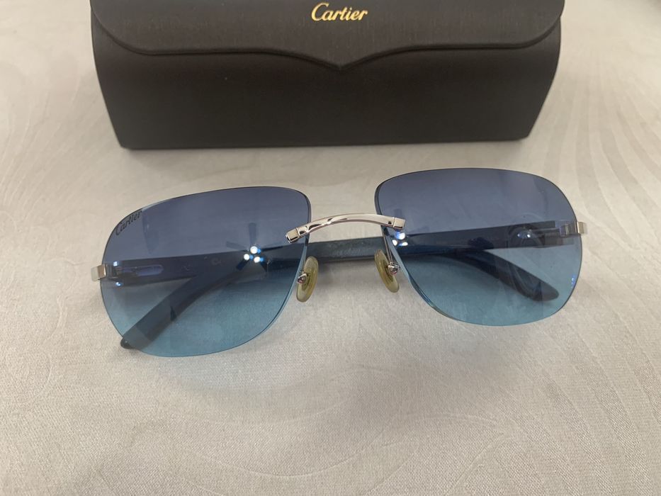 Cartier Cartier woods blue glasses | Grailed