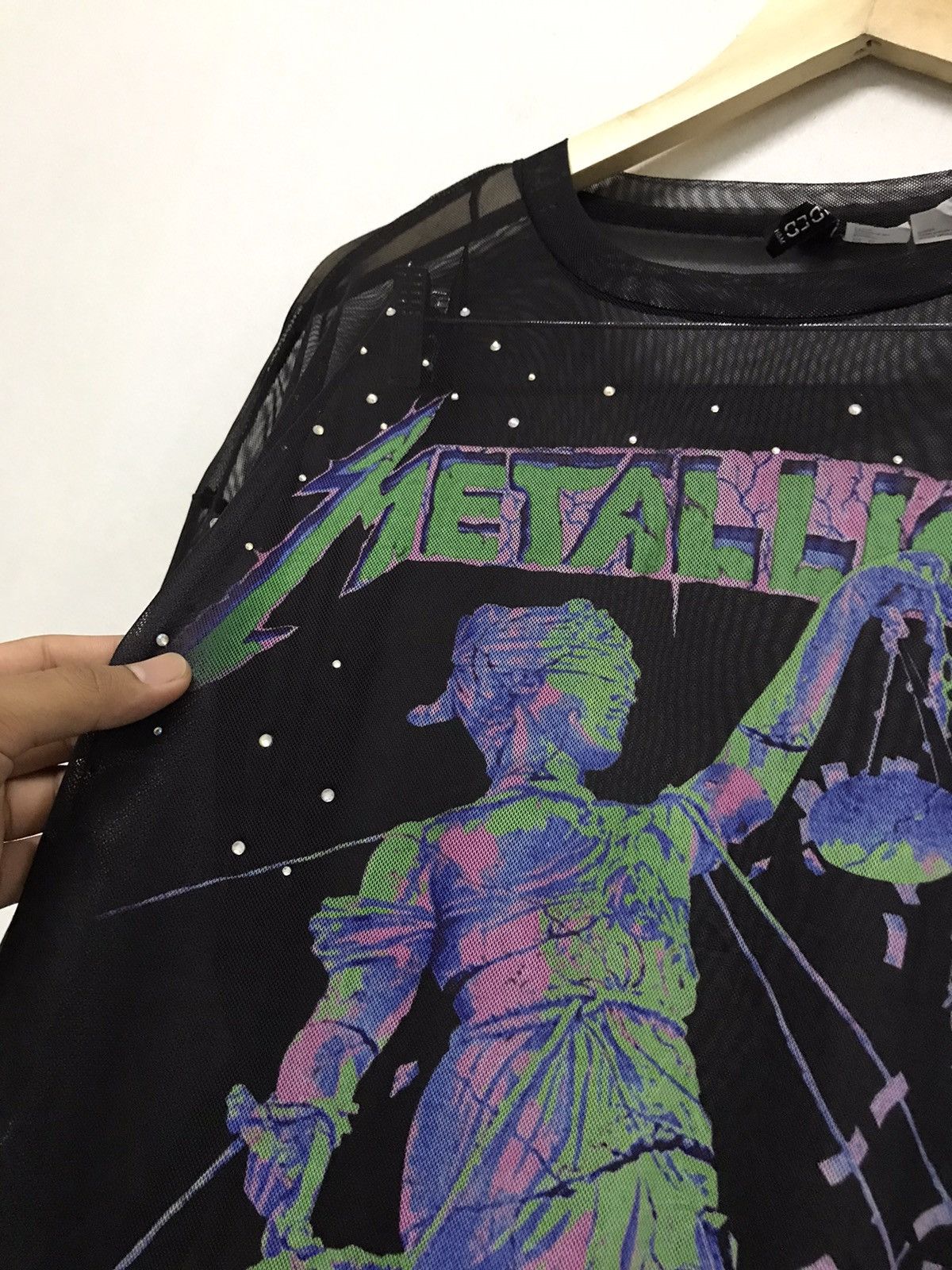Band Tees Nice❗️Metallica Big Logo Baggy Style Transparent Tshirt Size M / US 6-8 / IT 42-44 - 9 Thumbnail