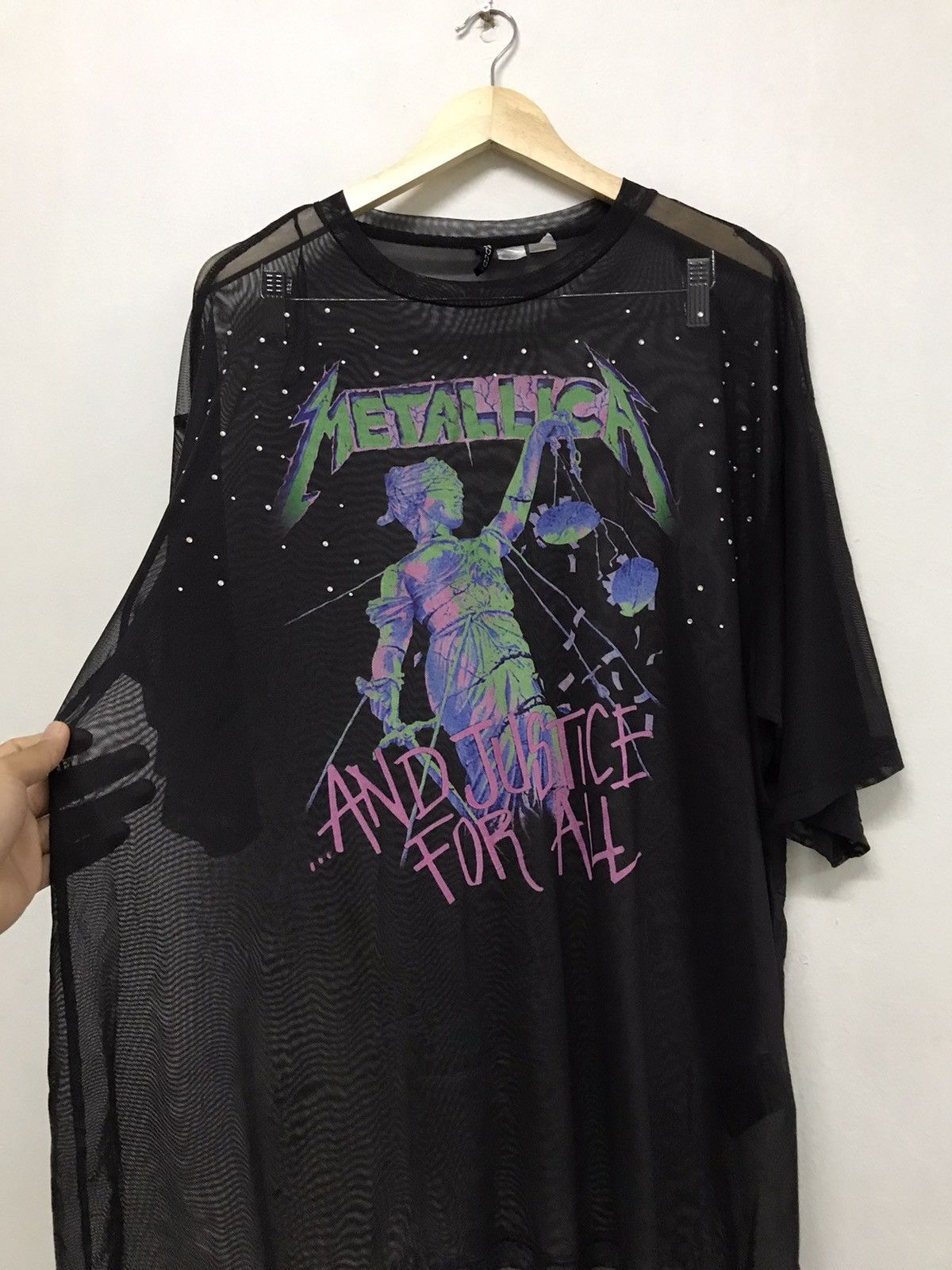 Band Tees Nice❗️Metallica Big Logo Baggy Style Transparent Tshirt Size M / US 6-8 / IT 42-44 - 14 Thumbnail
