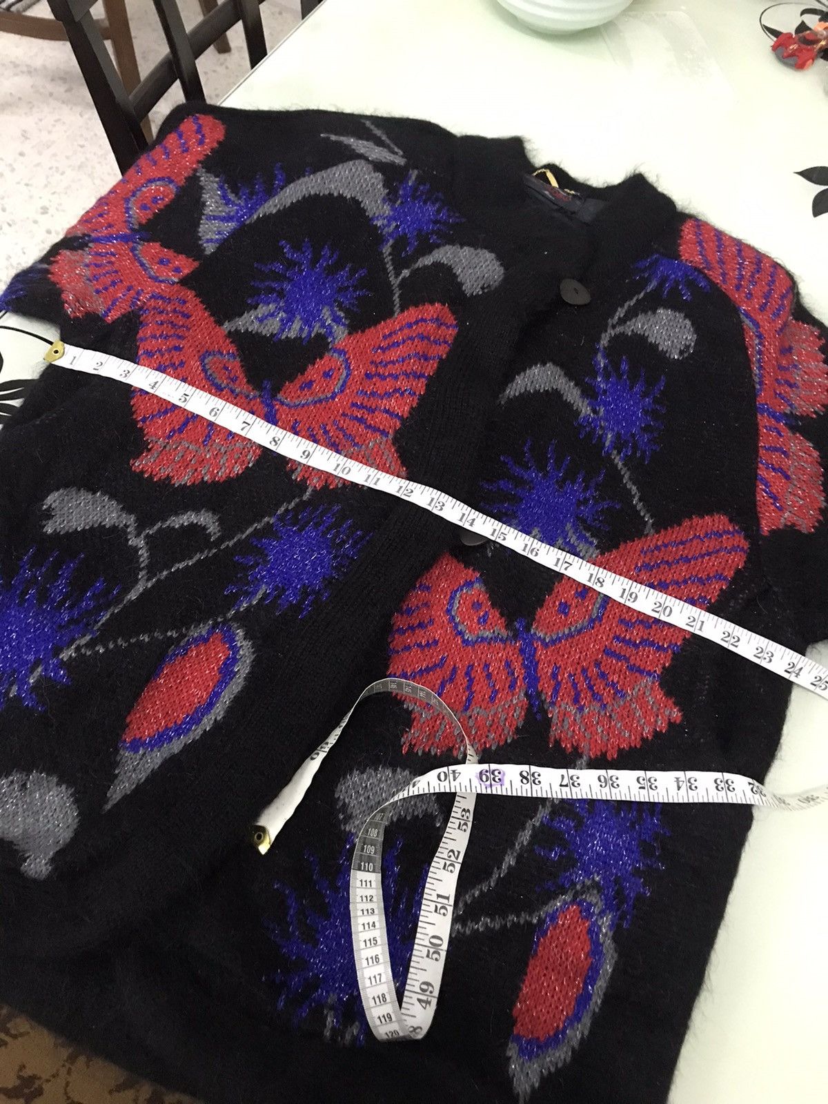 Japanese Brand Nice❗️Japanese Brands by Gm Globus Knit Printed Jackets Size ONE SIZE - 17 Thumbnail