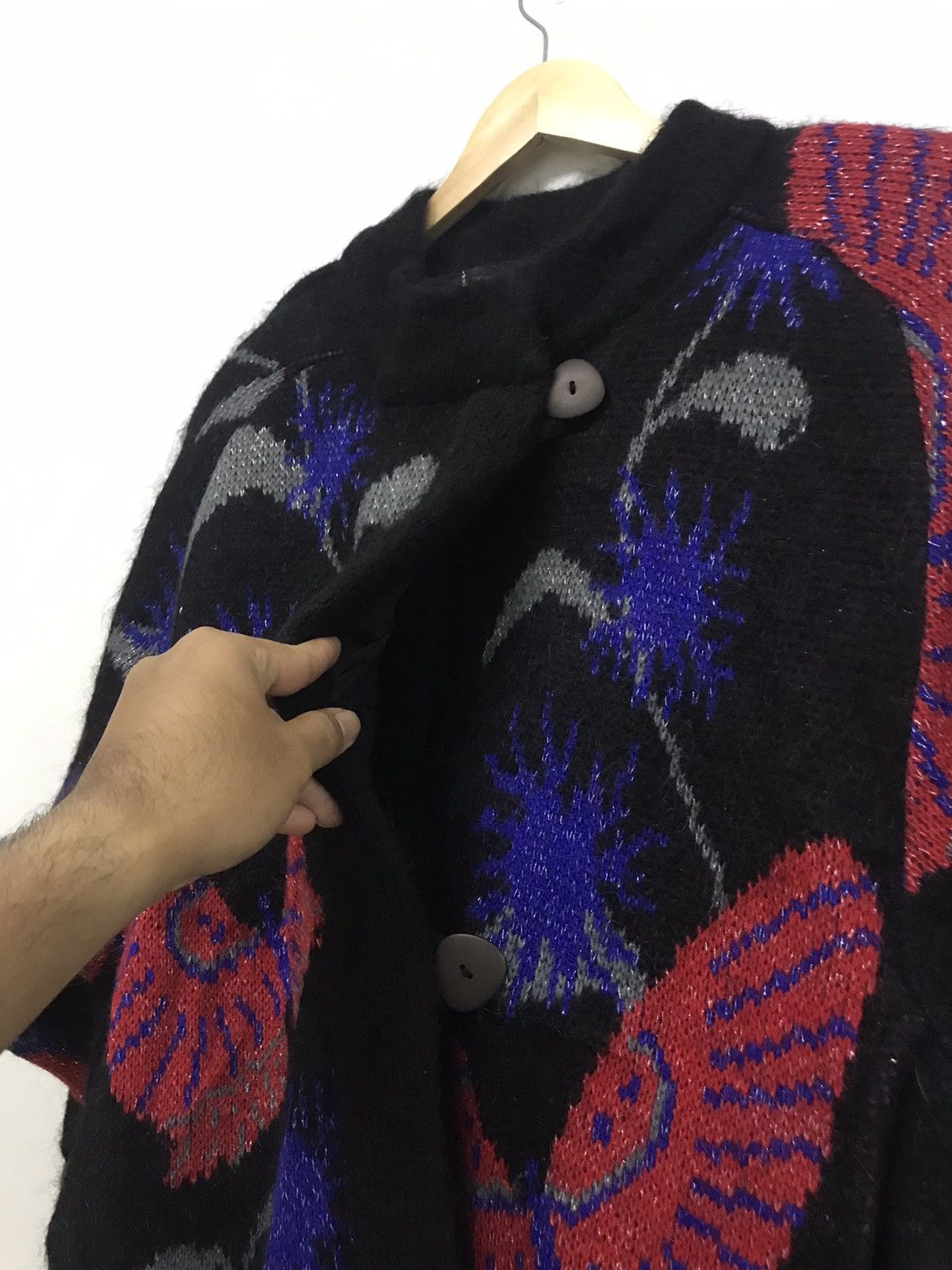 Japanese Brand Nice❗️Japanese Brands by Gm Globus Knit Printed Jackets Size ONE SIZE - 7 Thumbnail