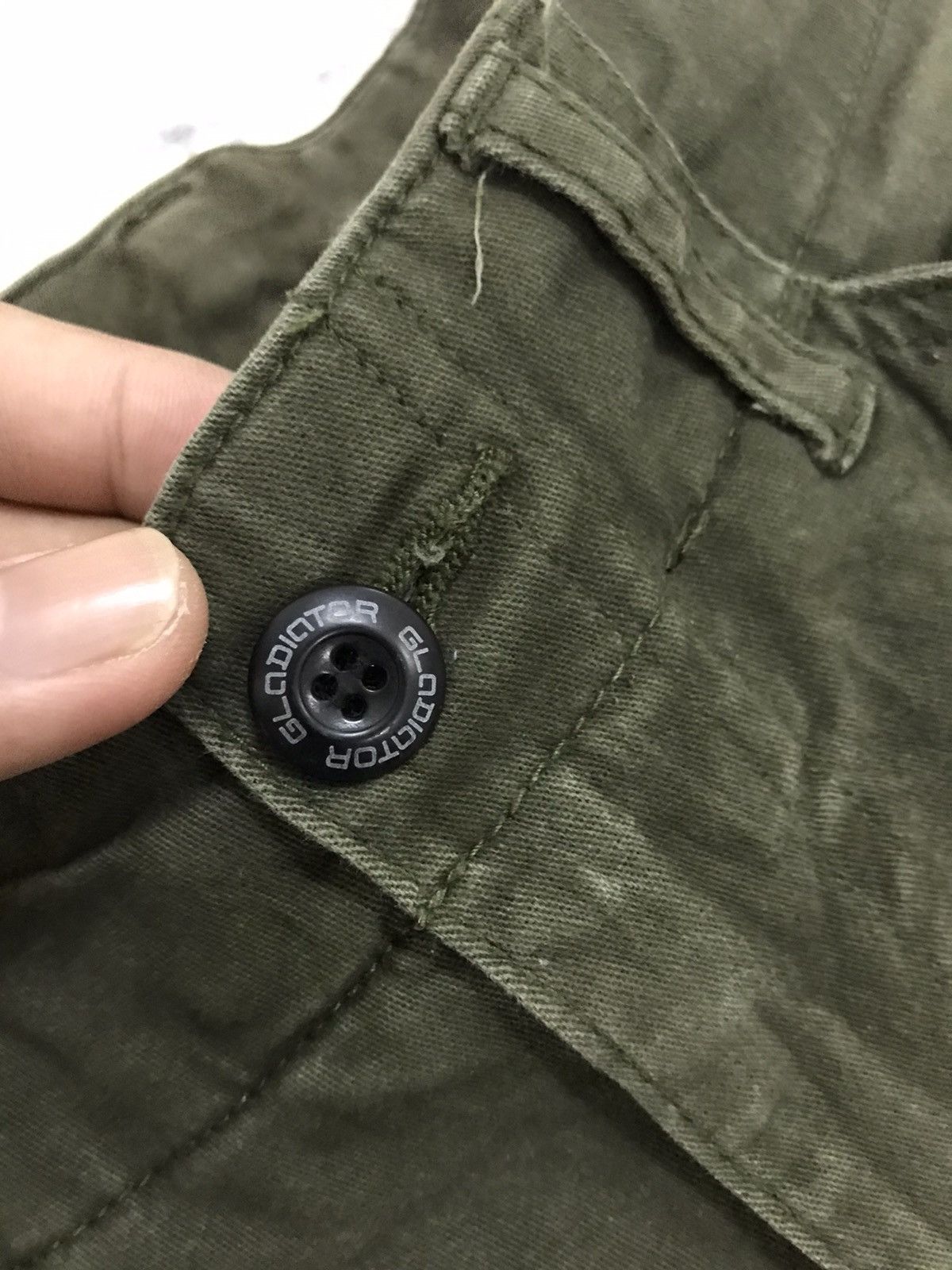 Japanese Brand Vintage Gladiator Distressed Cargo Pants Like Balmain Size US 32 / EU 48 - 15 Thumbnail