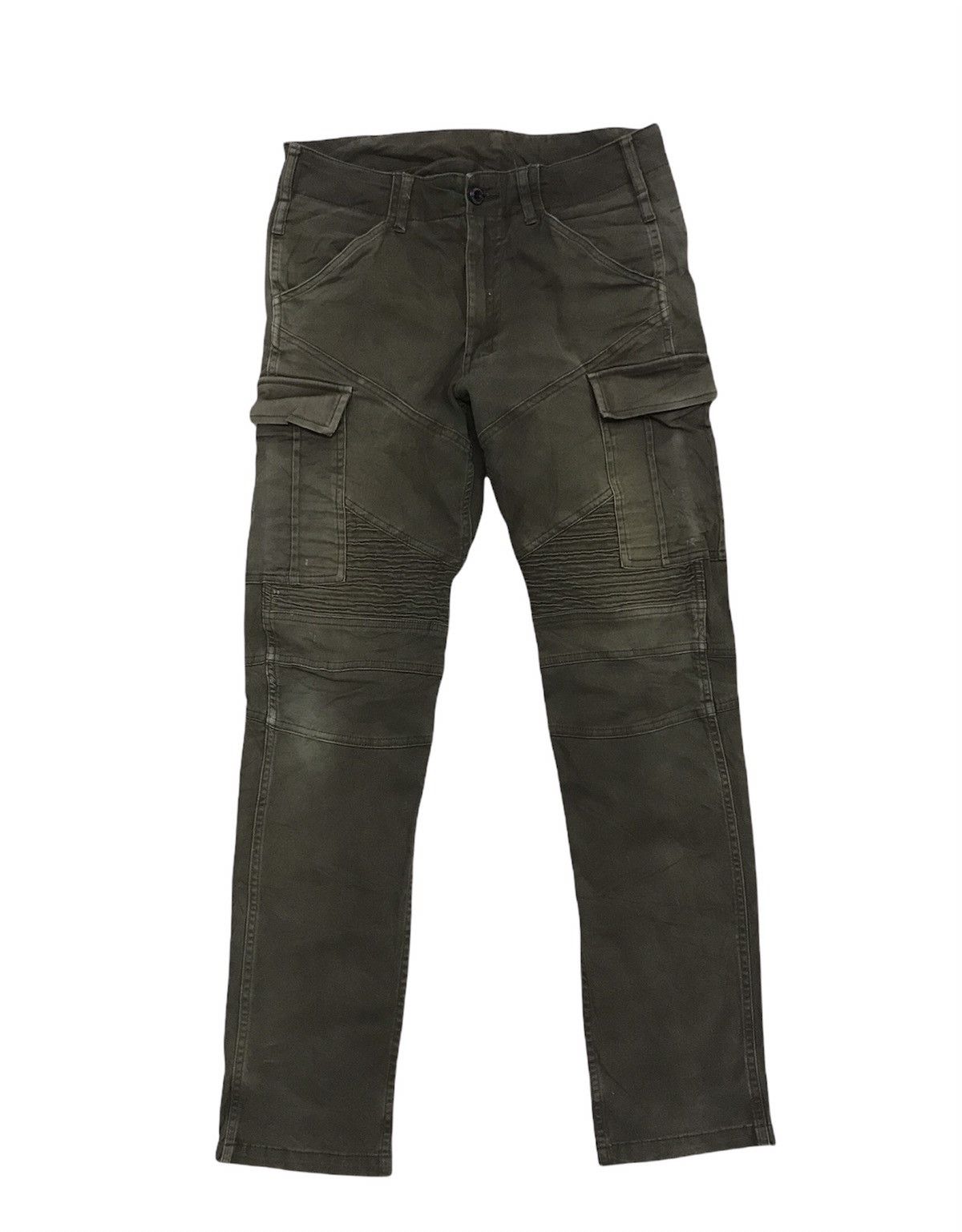 image of Vintage Gladiator Distressed Cargo Pants Like Balmain in Green, Men's (Size 32)