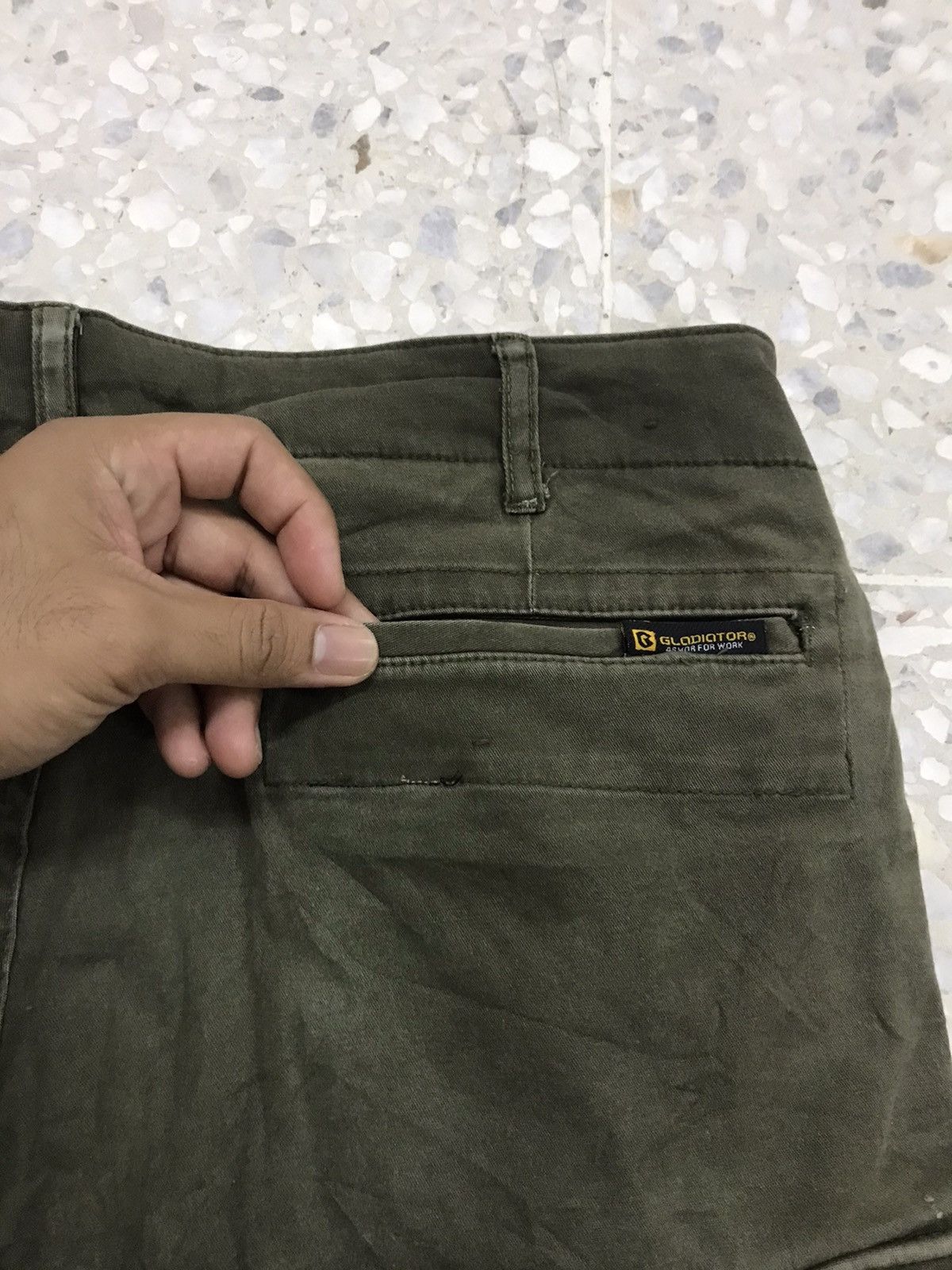Japanese Brand Vintage Gladiator Distressed Cargo Pants Like Balmain Size US 32 / EU 48 - 8 Thumbnail