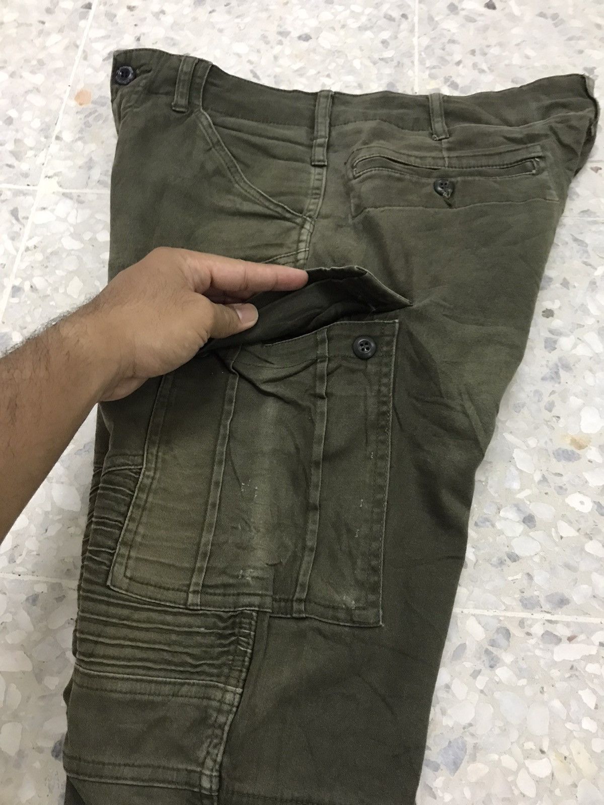 Japanese Brand Vintage Gladiator Distressed Cargo Pants Like Balmain Size US 32 / EU 48 - 10 Thumbnail
