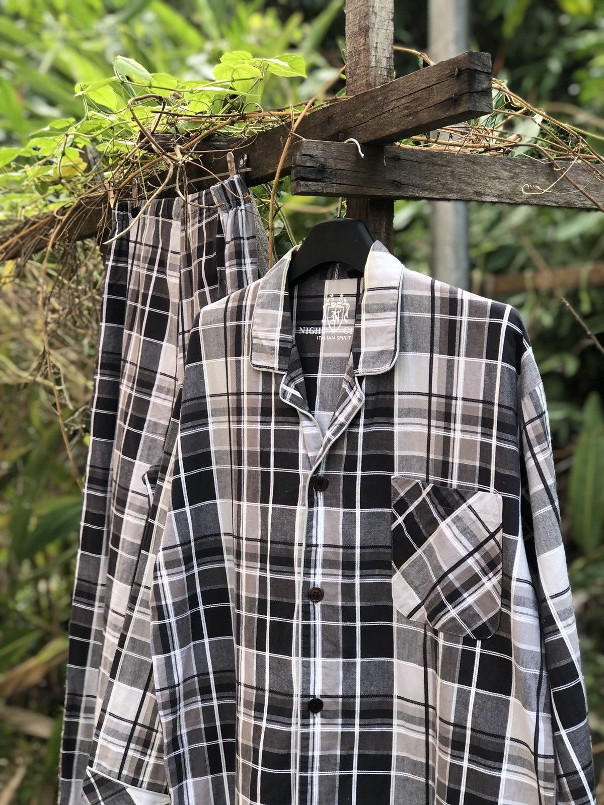Japanese Brand Vintage Pyjama Nightwear Checkered Set Pajama Size US M / EU 48-50 / 2 - 2 Thumbnail