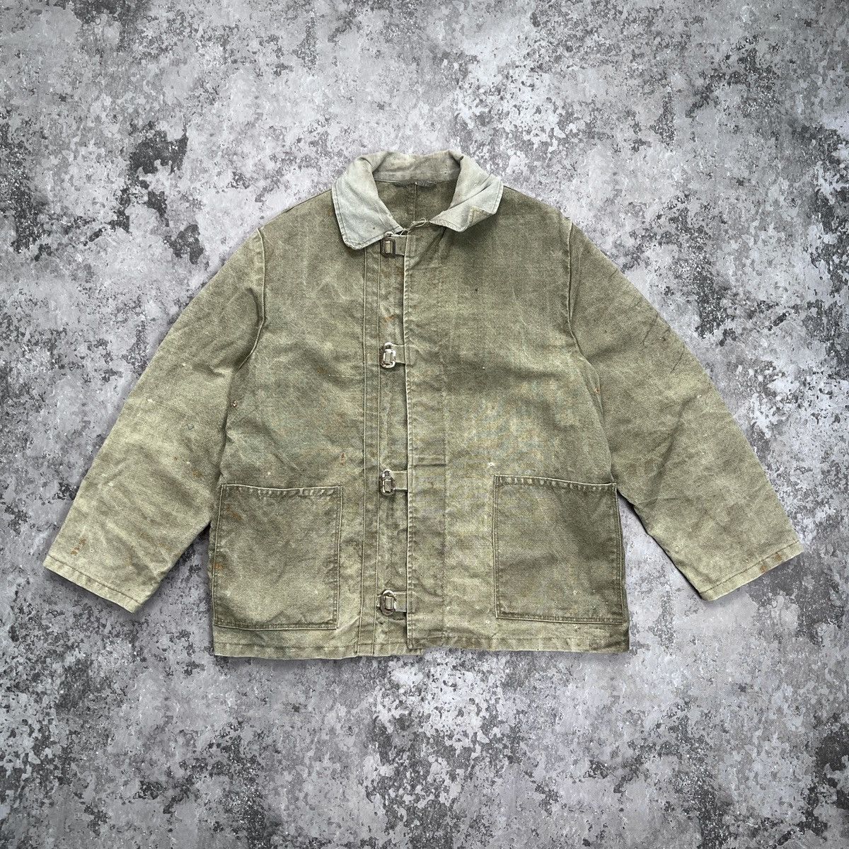 Vintage Workwear Chore Distressed Jacket