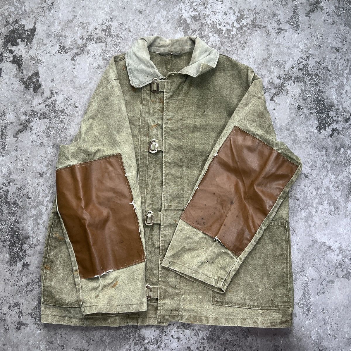 Vintage Workwear Chore Distressed Jacket