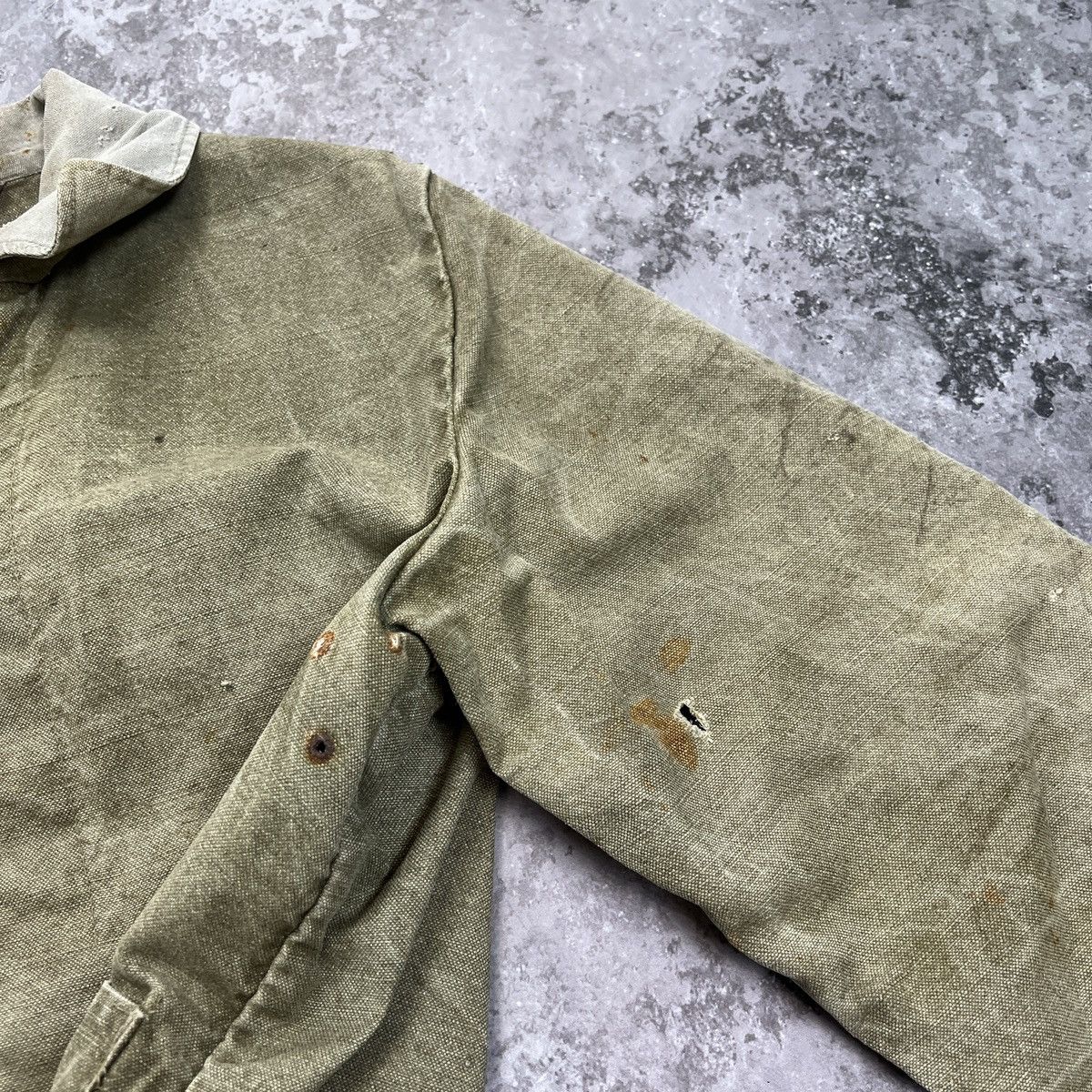 Vintage Workwear Chore Distressed Jacket