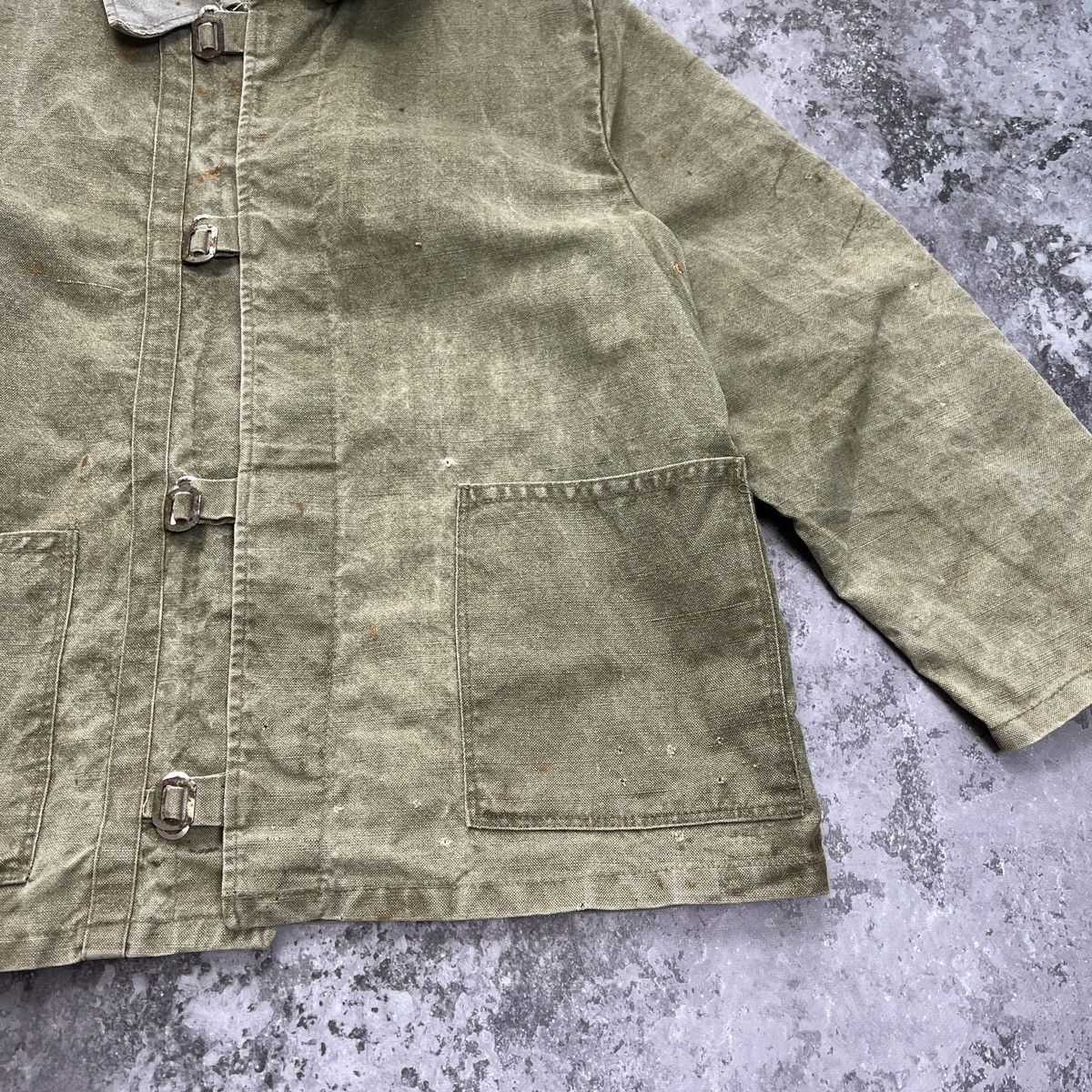 Vintage Workwear Chore Distressed Jacket