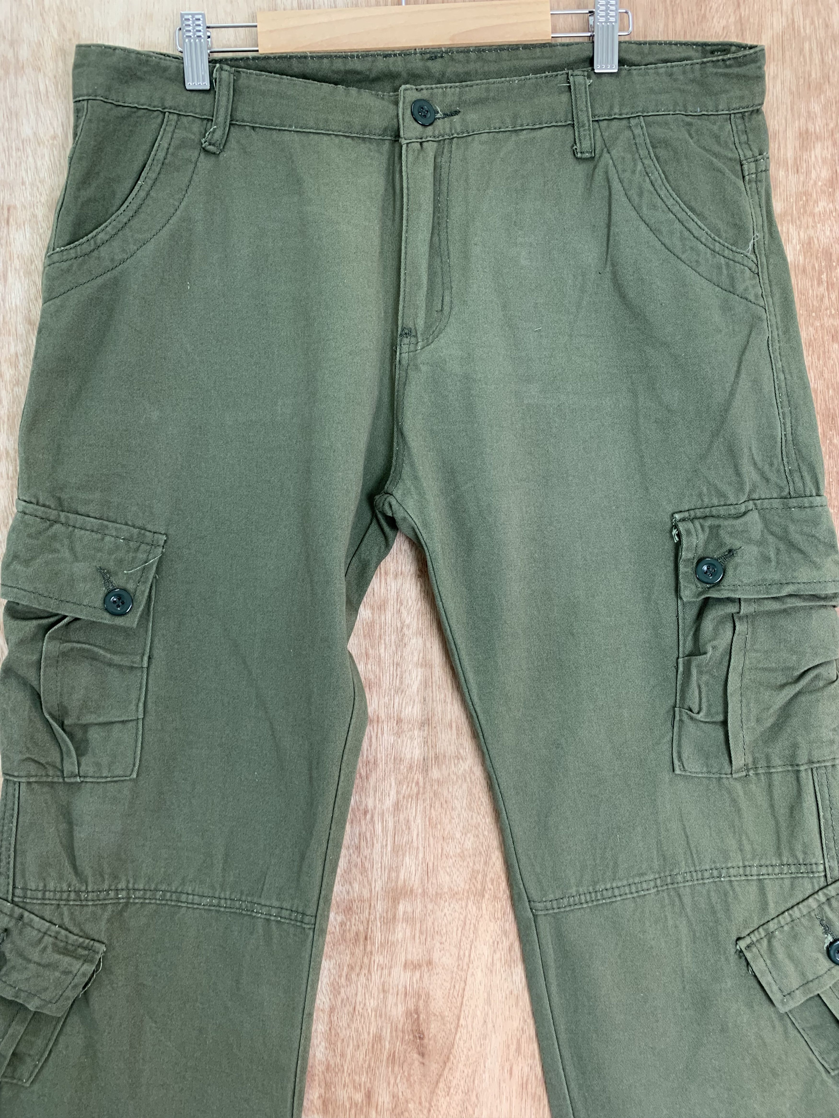 Japanese Brand Cargo Pants 8 Pocket Multipocket Utility Pants Streetwear Size US 35 - 2 Thumbnail