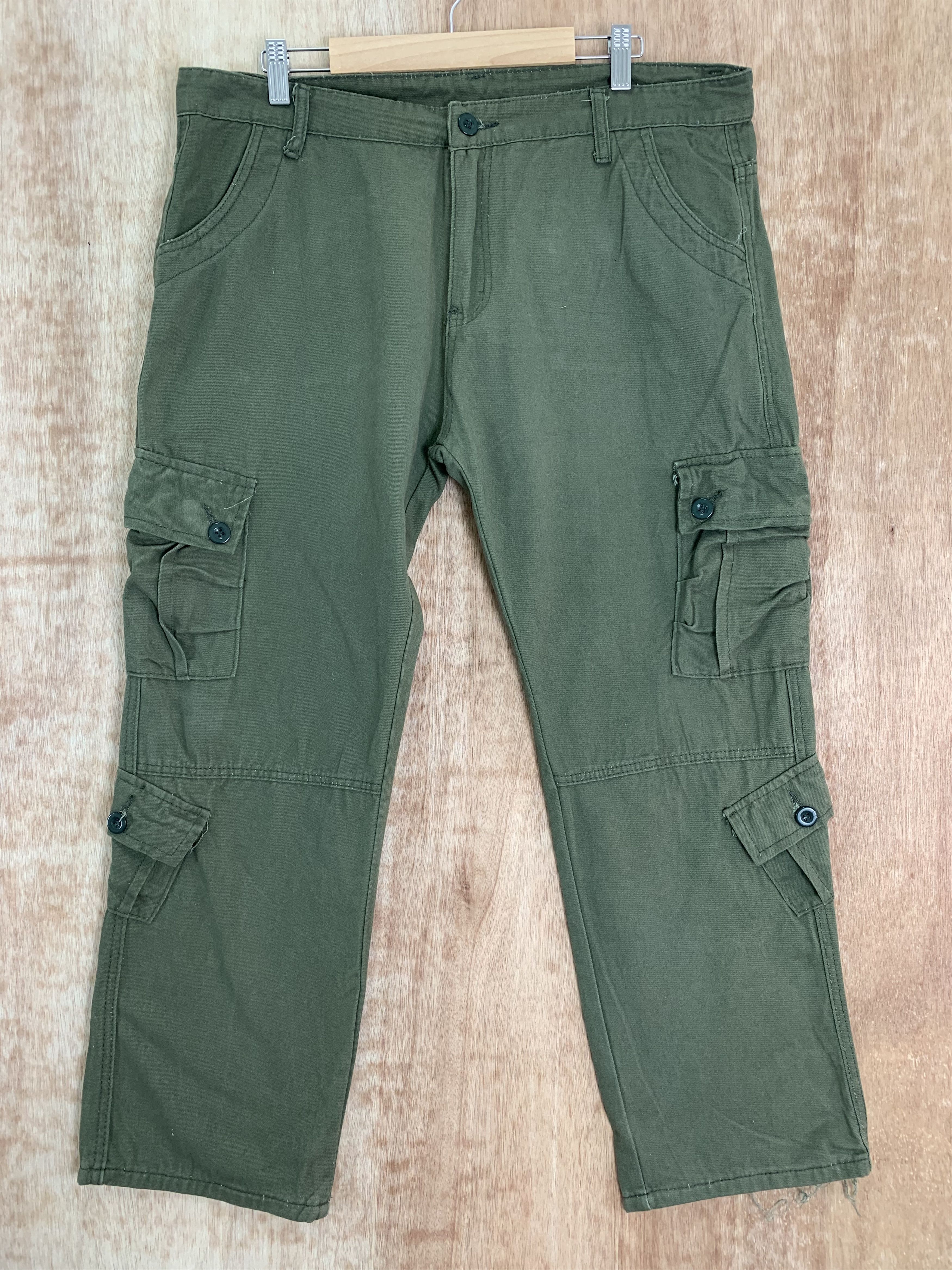 Japanese Brand Cargo Pants 8 Pocket Multipocket Utility Pants Streetwear Size US 35 - 1 Thumbnail