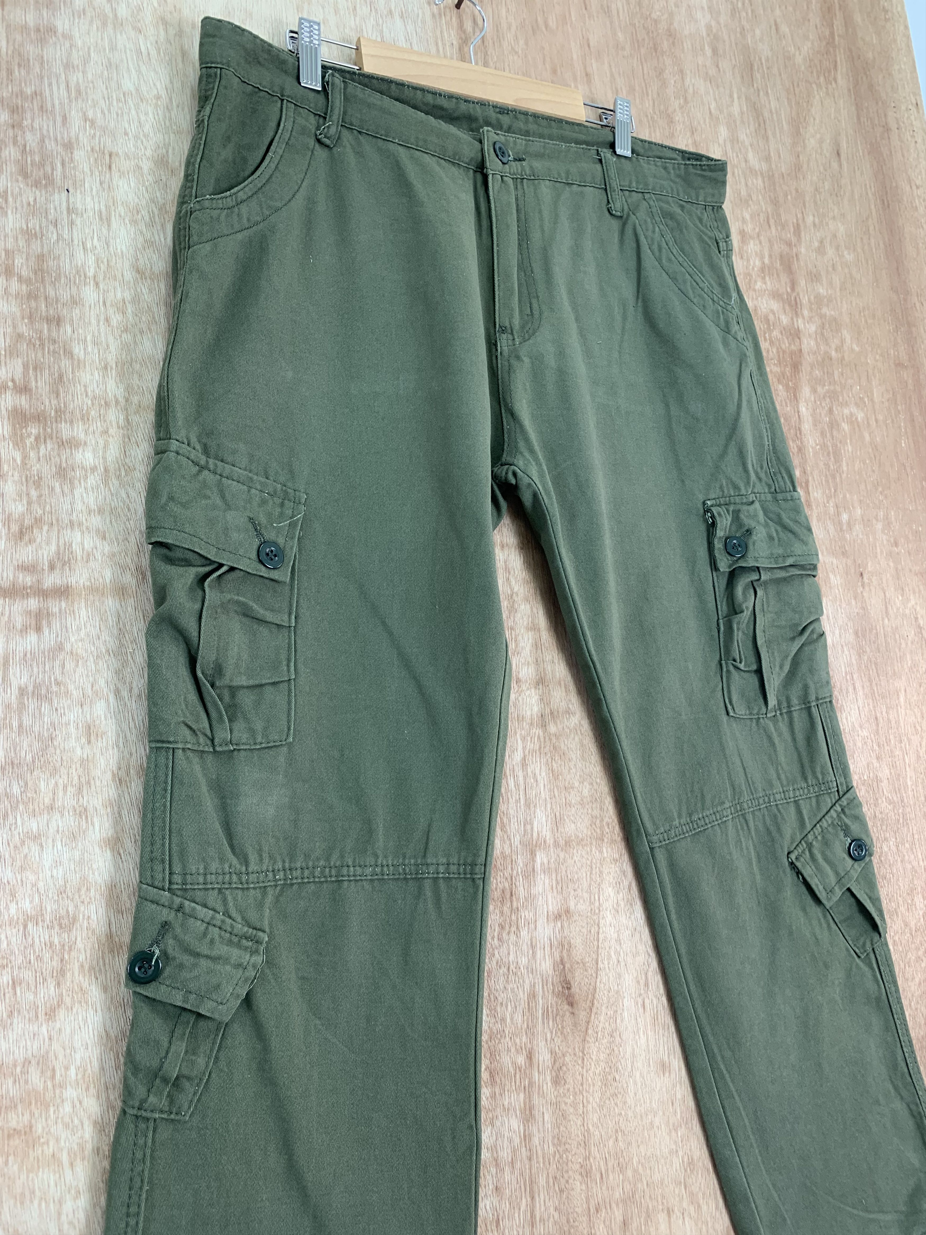 Japanese Brand Cargo Pants 8 Pocket Multipocket Utility Pants Streetwear Size US 35 - 7 Thumbnail