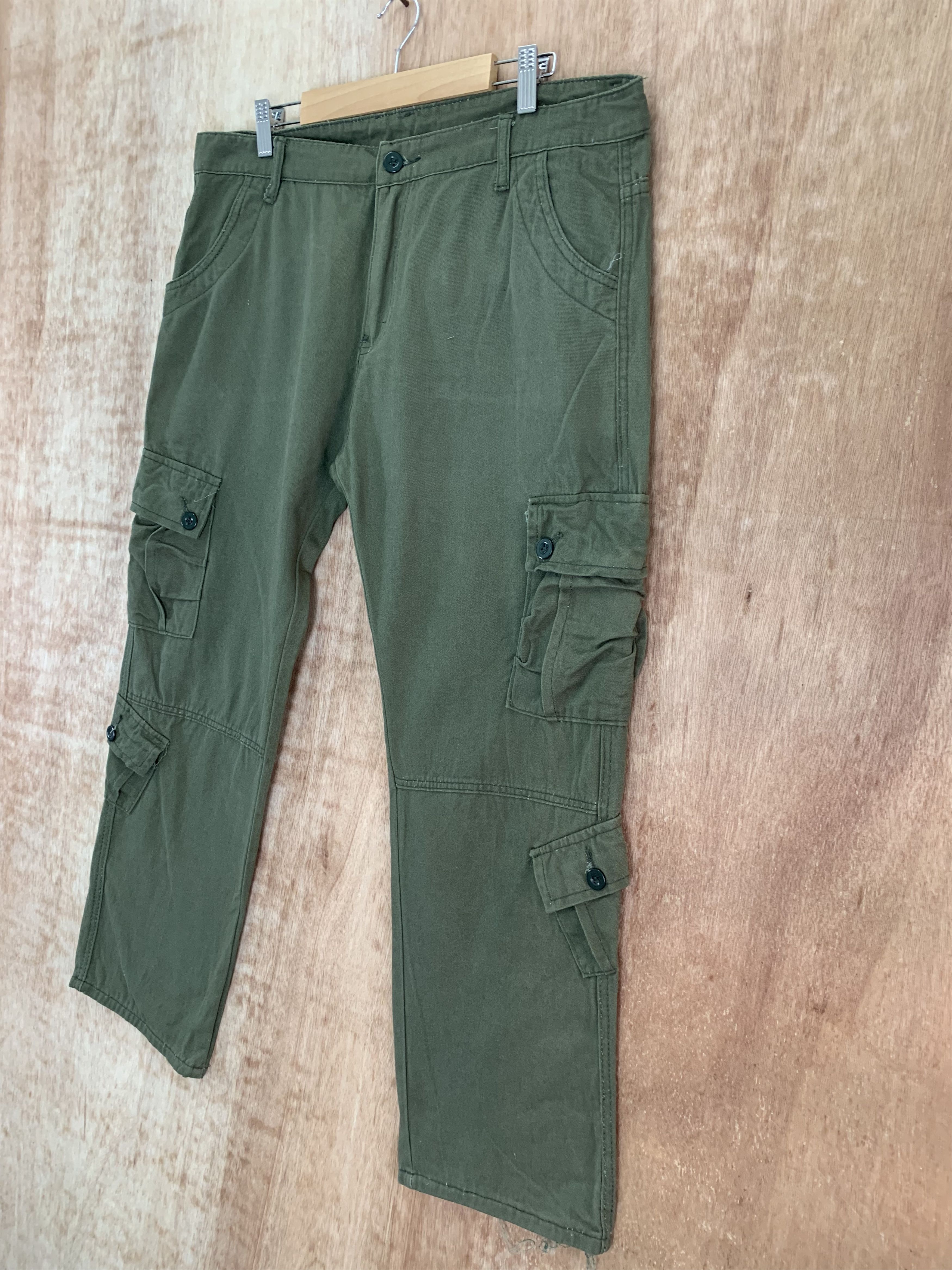 Japanese Brand Cargo Pants 8 Pocket Multipocket Utility Pants Streetwear Size US 35 - 5 Thumbnail