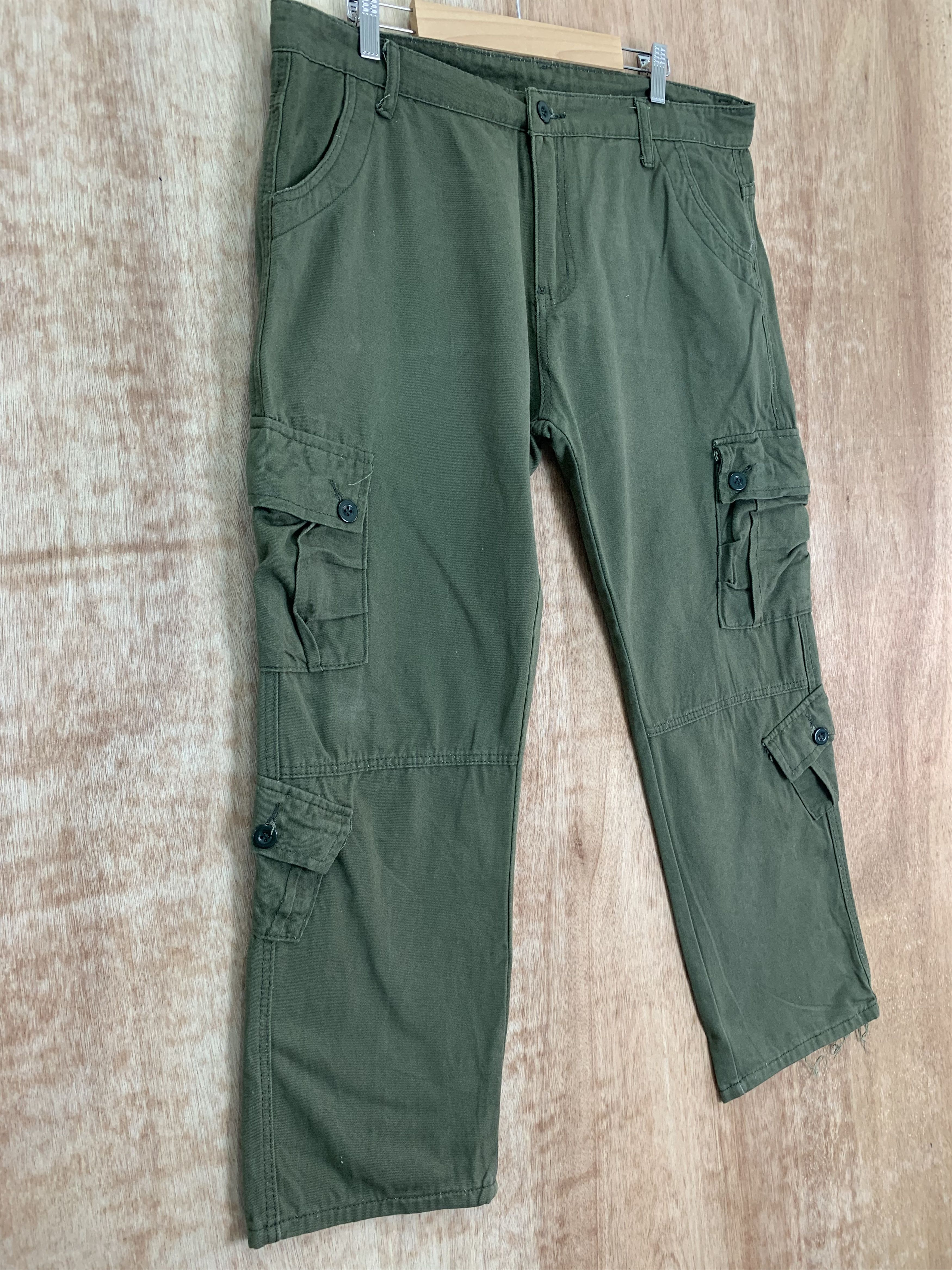 Japanese Brand Cargo Pants 8 Pocket Multipocket Utility Pants Streetwear Size US 35 - 4 Thumbnail