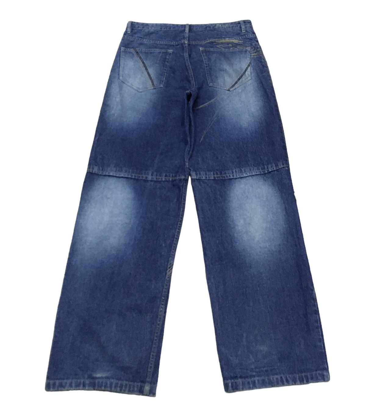 Le Grande Bleu (L.G.B.) × Phat Farm Rare Design Vintage Brand Phat Farm Hiphop Baggy Jeans 2000s Size US 36 / EU 52 - 2 Thumbnail