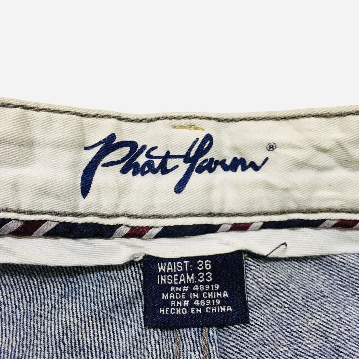 Le Grande Bleu (L.G.B.) × Phat Farm Rare Design Vintage Brand Phat Farm Hiphop Baggy Jeans 2000s Size US 36 / EU 52 - 7 Thumbnail