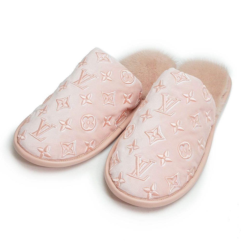 Louis Vuitton, Shoes, Louis Vuitton Lv Suiteline Room Shoes Slipper Pink