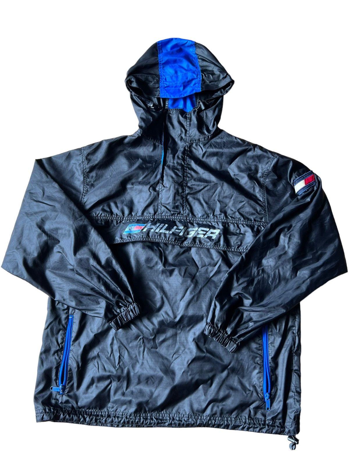 Tommy Hilfiger Vintage 90s Tommy Hilfiger Windbreaker Pullover Jacket Flag Size US L / EU 52-54 / 3 - 1 Thumbnail