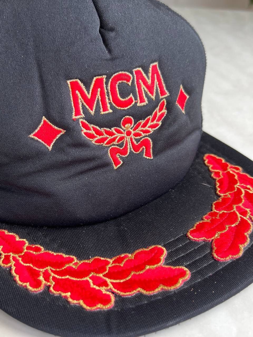 Vintage 1990s MCM Vintage Trucker Cap Hat Size ONE SIZE - 3 Thumbnail