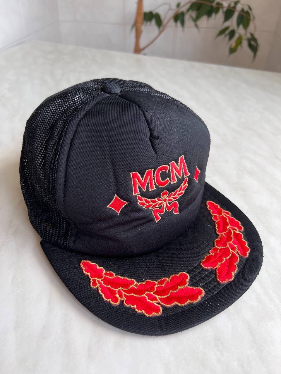 Vintage 1990s MCM Vintage Trucker Cap Hat Size ONE SIZE - 2 Thumbnail