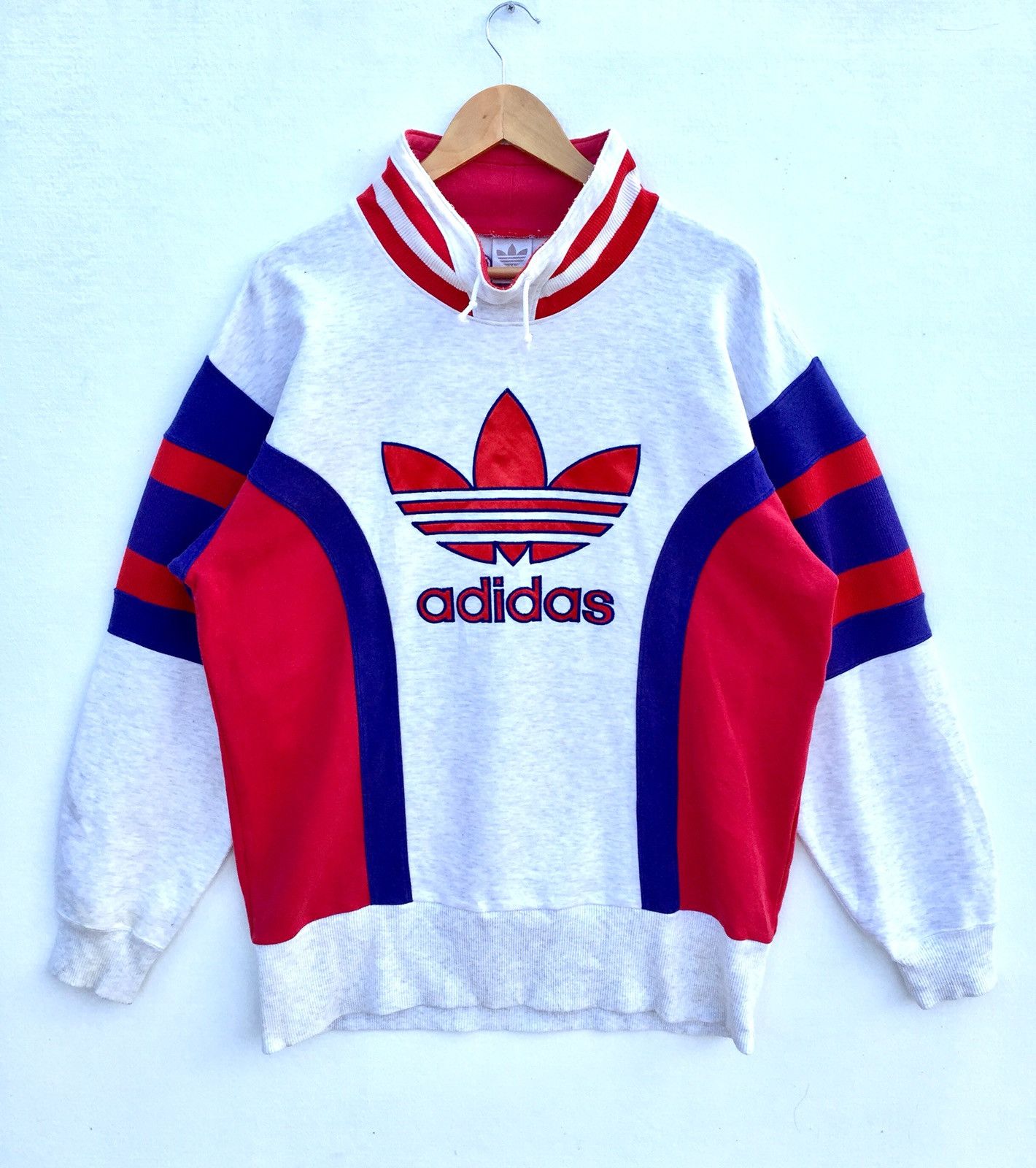 Vintage Adidas Hoodie Jacket / Adidas Trefoil Multicolor / Sweatshirt / Jacket / Shirt / Adidas Winter Jacket / Big store Logo Rap Tees Hip Hop