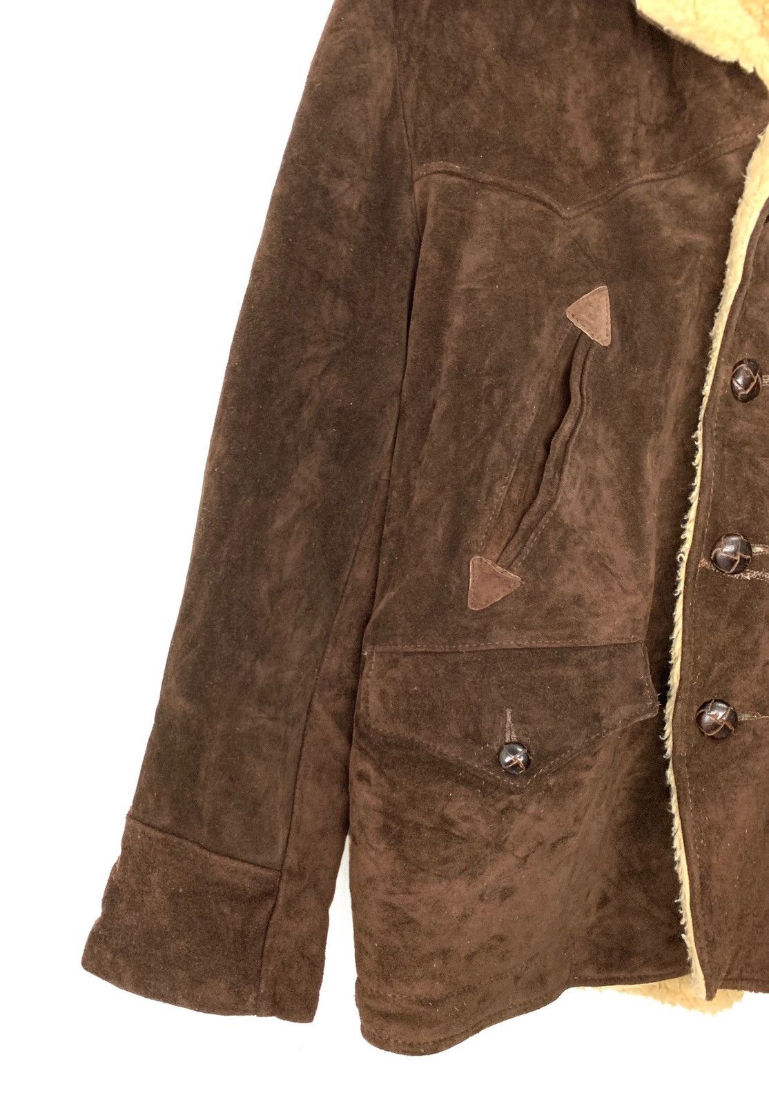 Schott 🔥 Vintage Schott Sherpa Suede Leather Heavy Jacket Size US M / EU 48-50 / 2 - 3 Thumbnail