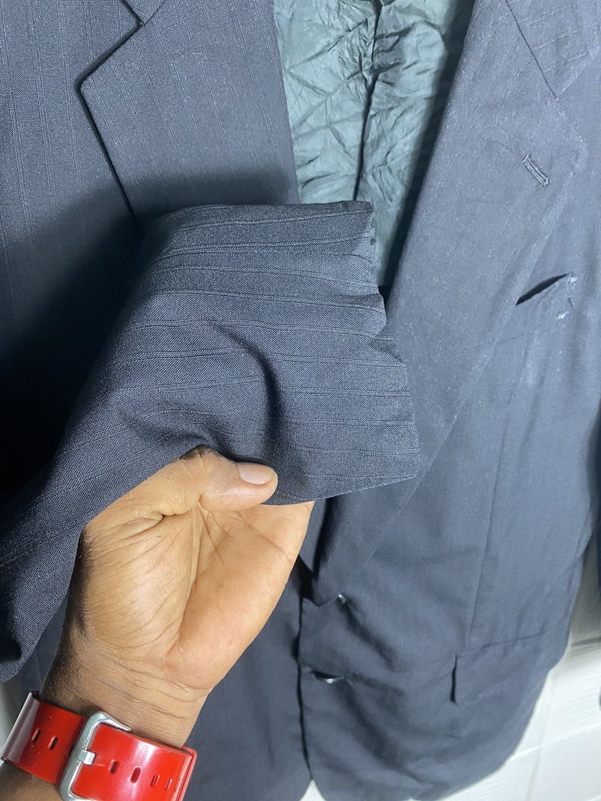 Issey Miyake × Vintage ISSEY MIYAKE (IM MIYAKE DESIGN STUDIO) BLAZZER JACKET Size 36R - 9 Thumbnail