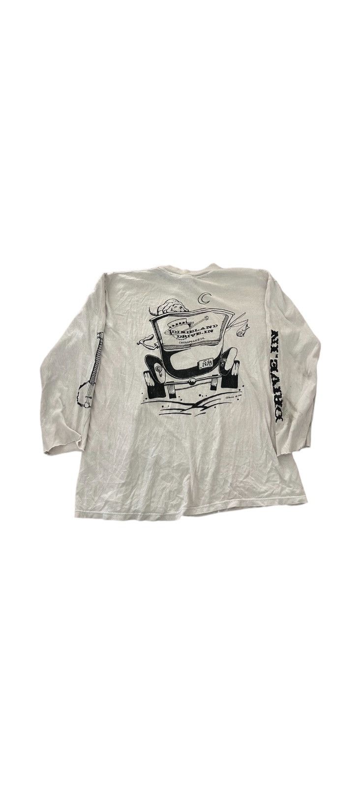 Vintage Vintage distressed Dixieland drive in 1988 longsleeve Size US M / EU 48-50 / 2 - 1 Thumbnail