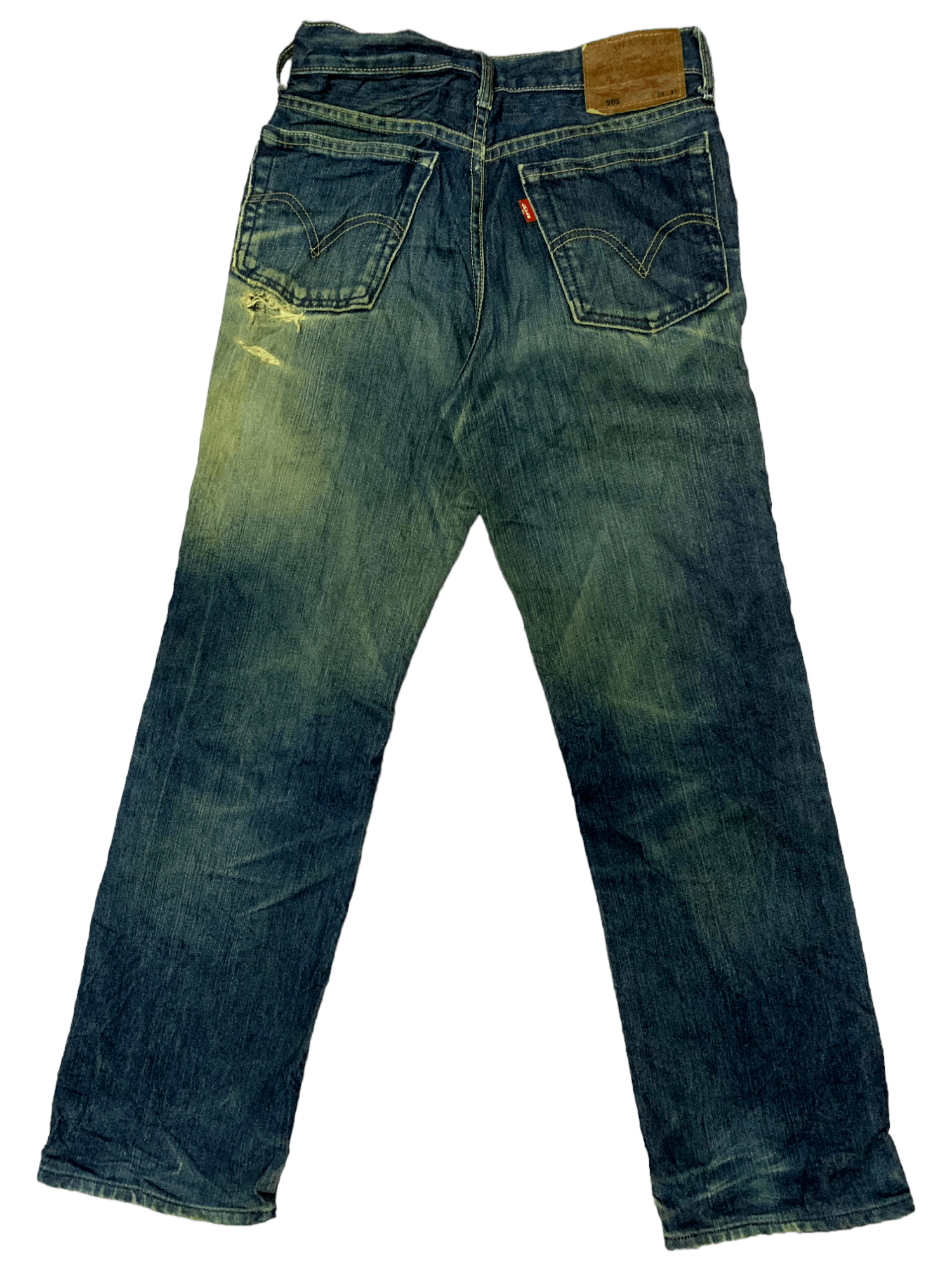 Levi's × Levi's Vintage Clothing Vintage 90s Levis 505 Mud Wash Destressed Loose Jeans 28x28 Size US 28 / EU 44 - 6 Thumbnail