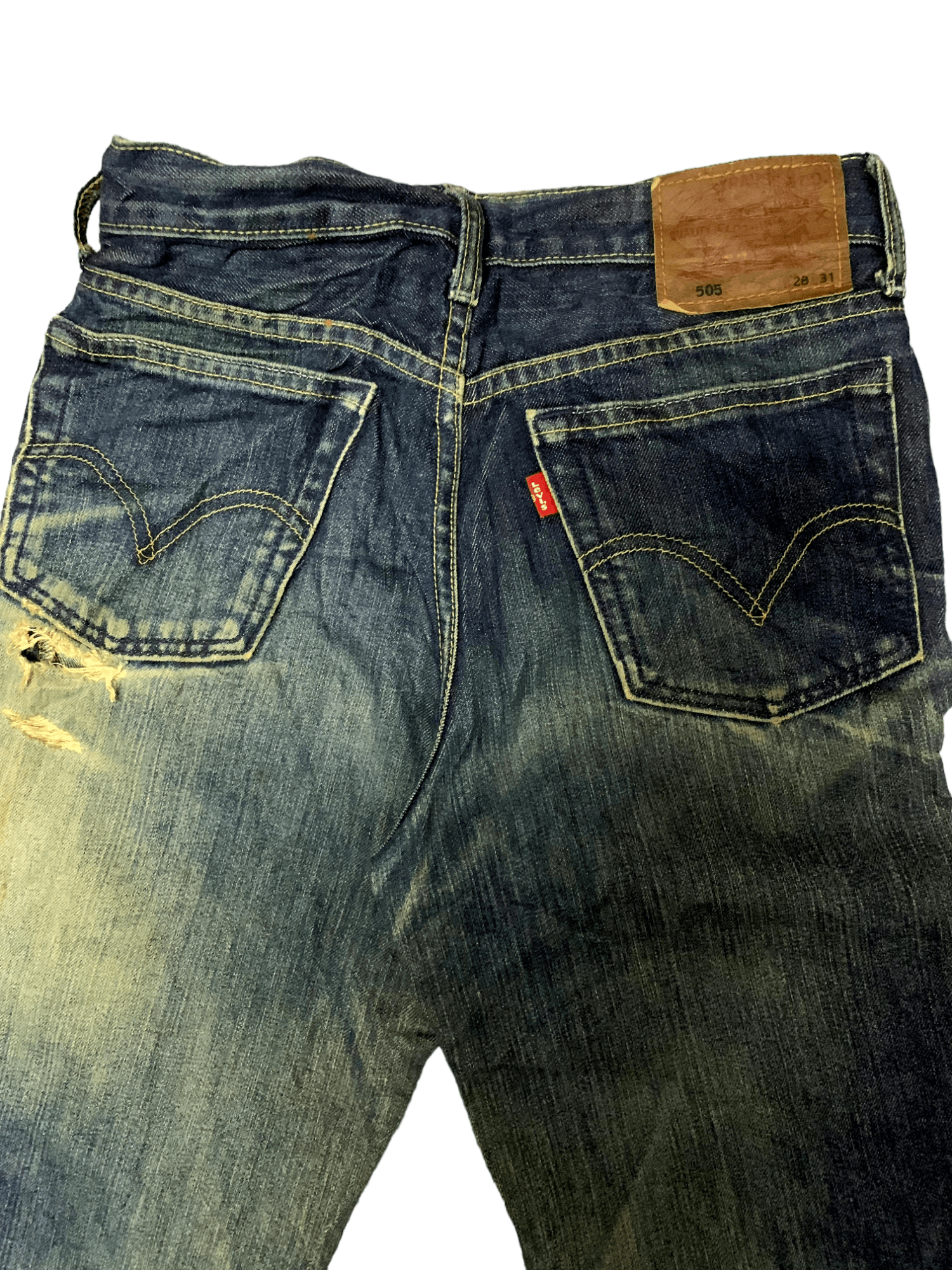 Levi's × Levi's Vintage Clothing Vintage 90s Levis 505 Mud Wash Destressed Loose Jeans 28x28 Size US 28 / EU 44 - 7 Thumbnail