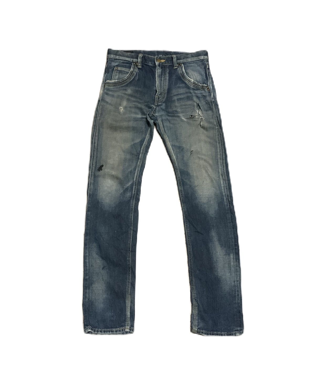 Lee Vintage Lee Rider Straight Leg Faded Blue Jeans Size US 30 / EU 46 - 1 Thumbnail