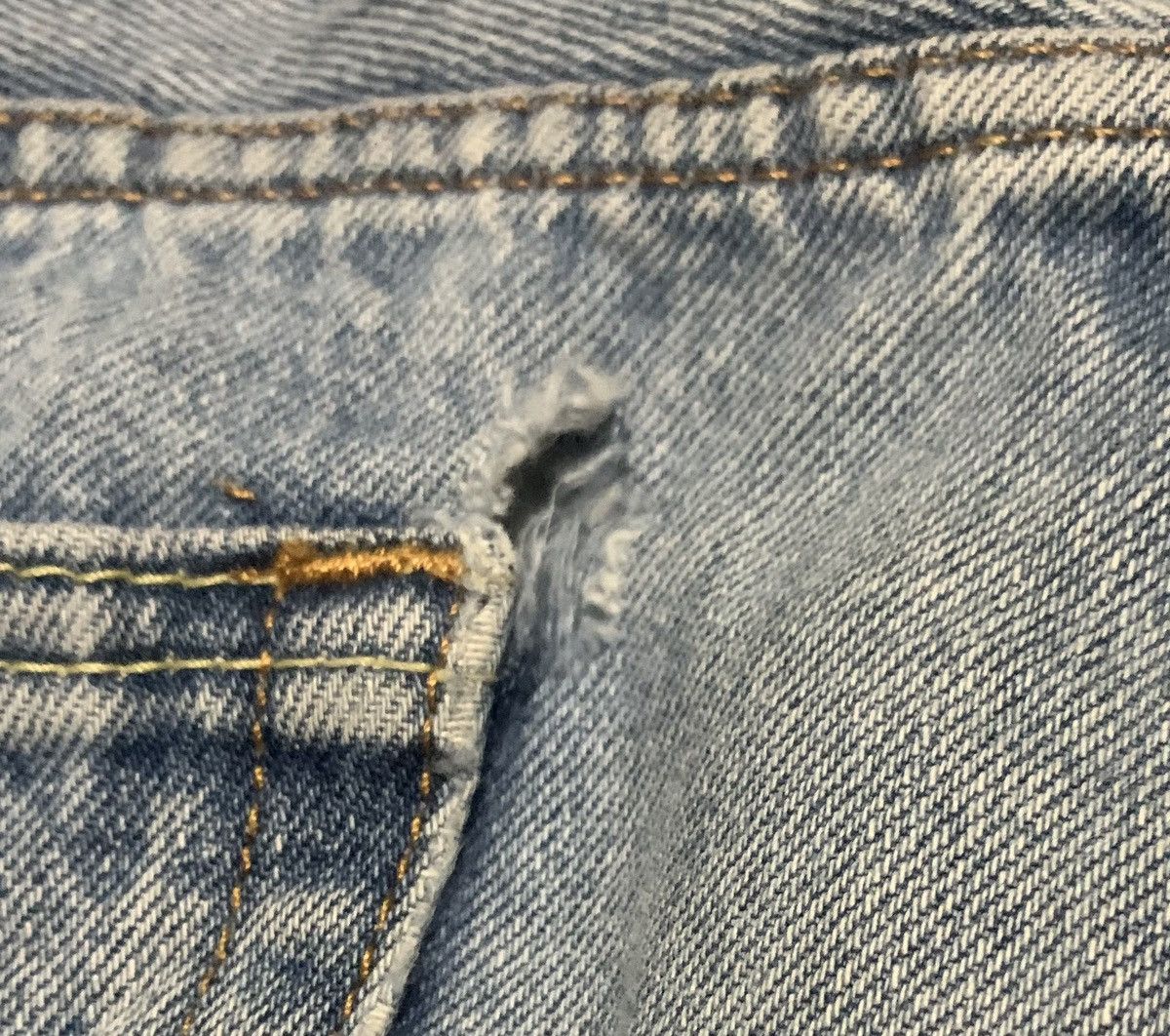 Levi's Vintage 90s Levis 505 Faded Blue Jeans Size US 35 - 3 Thumbnail