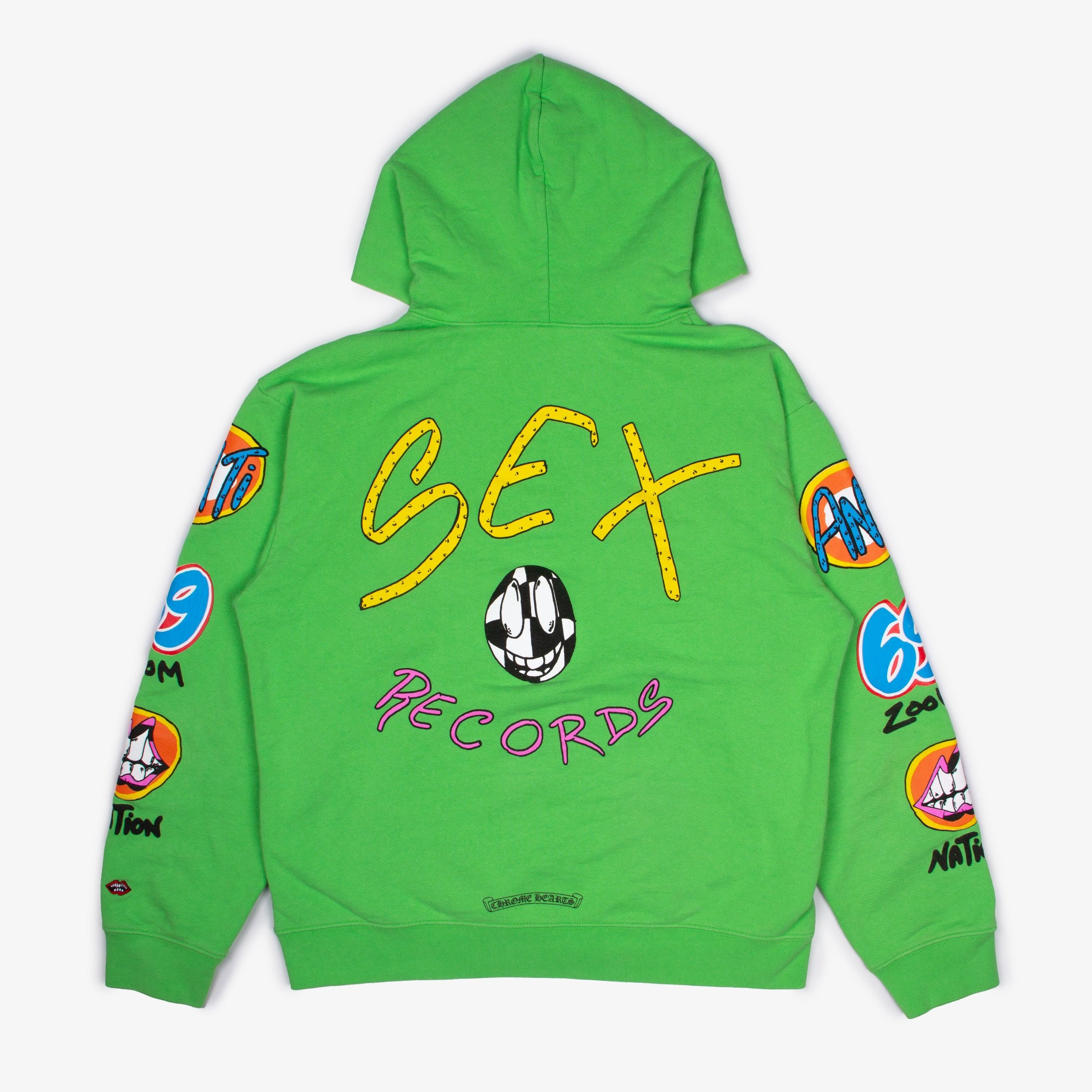 Chrome Hearts CHROME HEARTS NYFW SEX RECORDS HOODIE SLIME GREEN Size US XL / EU 56 / 4 - 4 Thumbnail