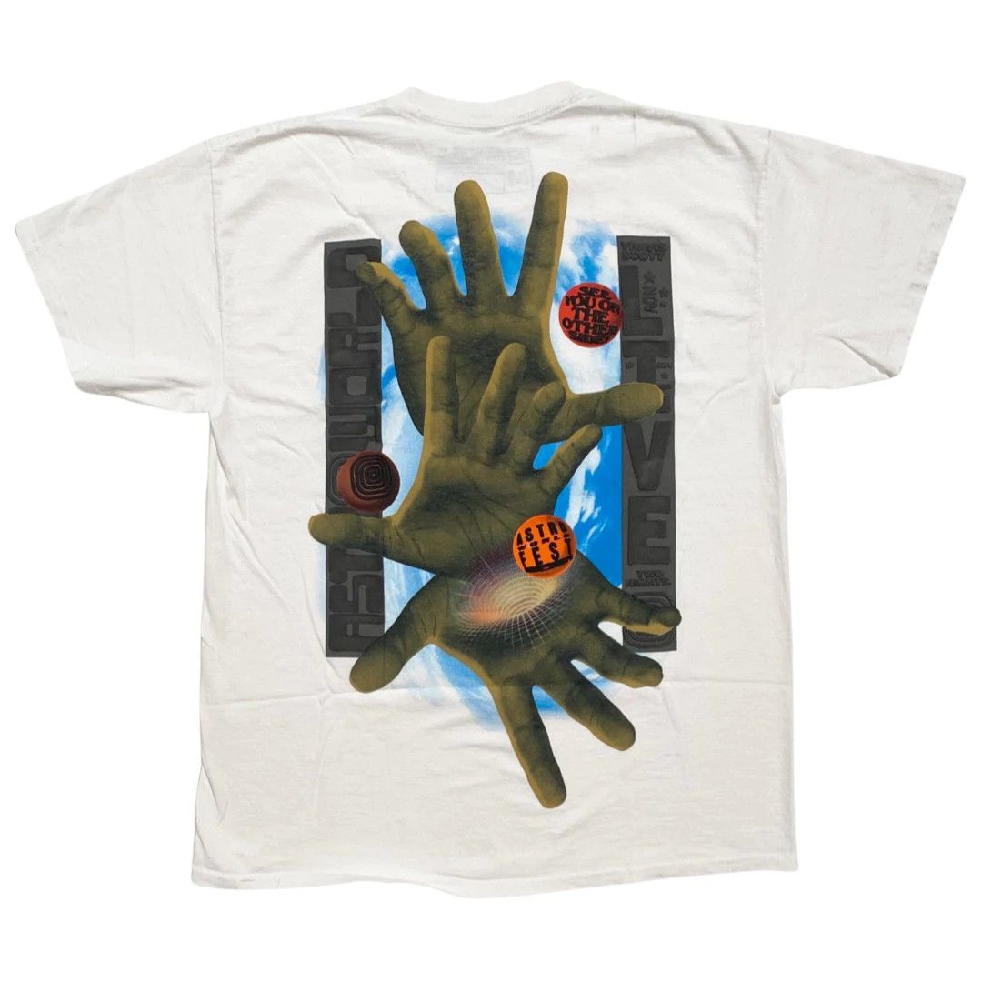 Travis Scott THREE HANDS TEE IN WHITE Size US M / EU 48-50 / 2 - 1 Thumbnail