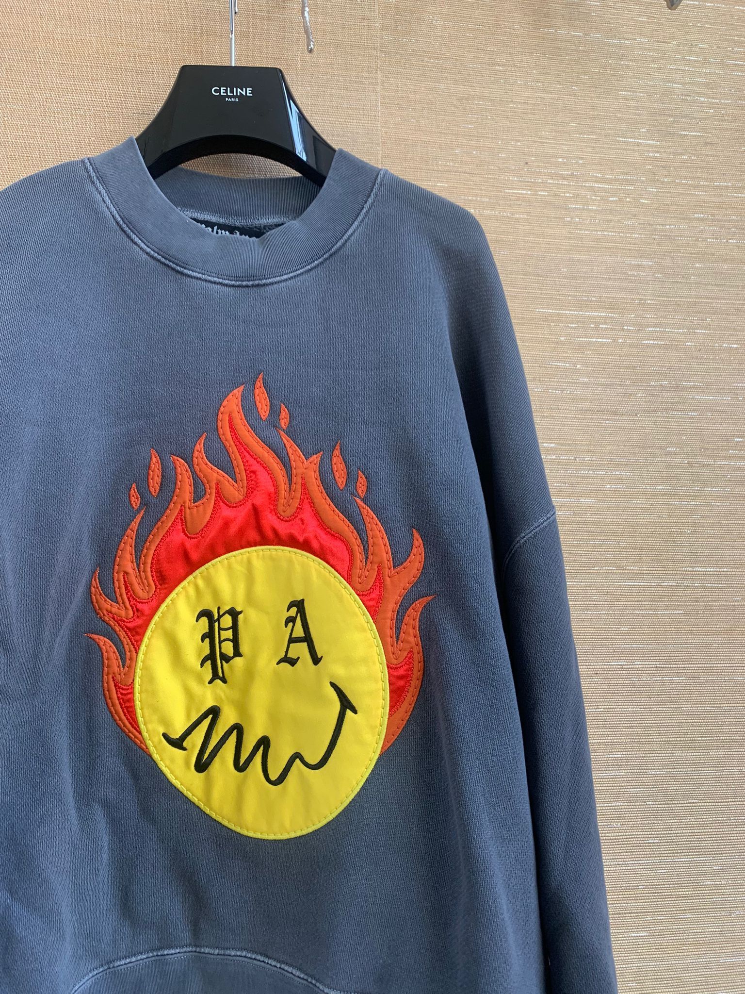 Palm Angels Burning Smile Head Sweater in Grey Size US M / EU 48-50 / 2 - 5 Thumbnail