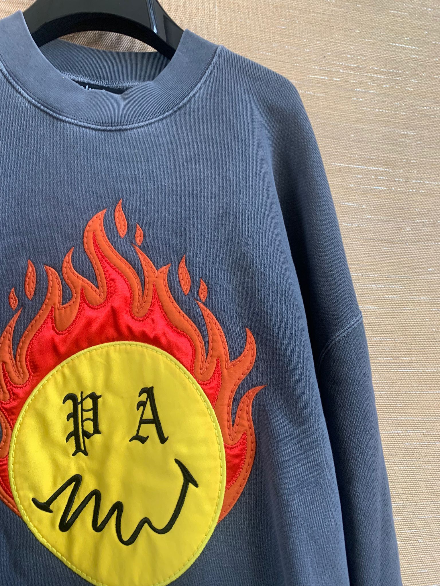 Palm Angels Burning Smile Head Sweater in Grey Size US M / EU 48-50 / 2 - 4 Thumbnail