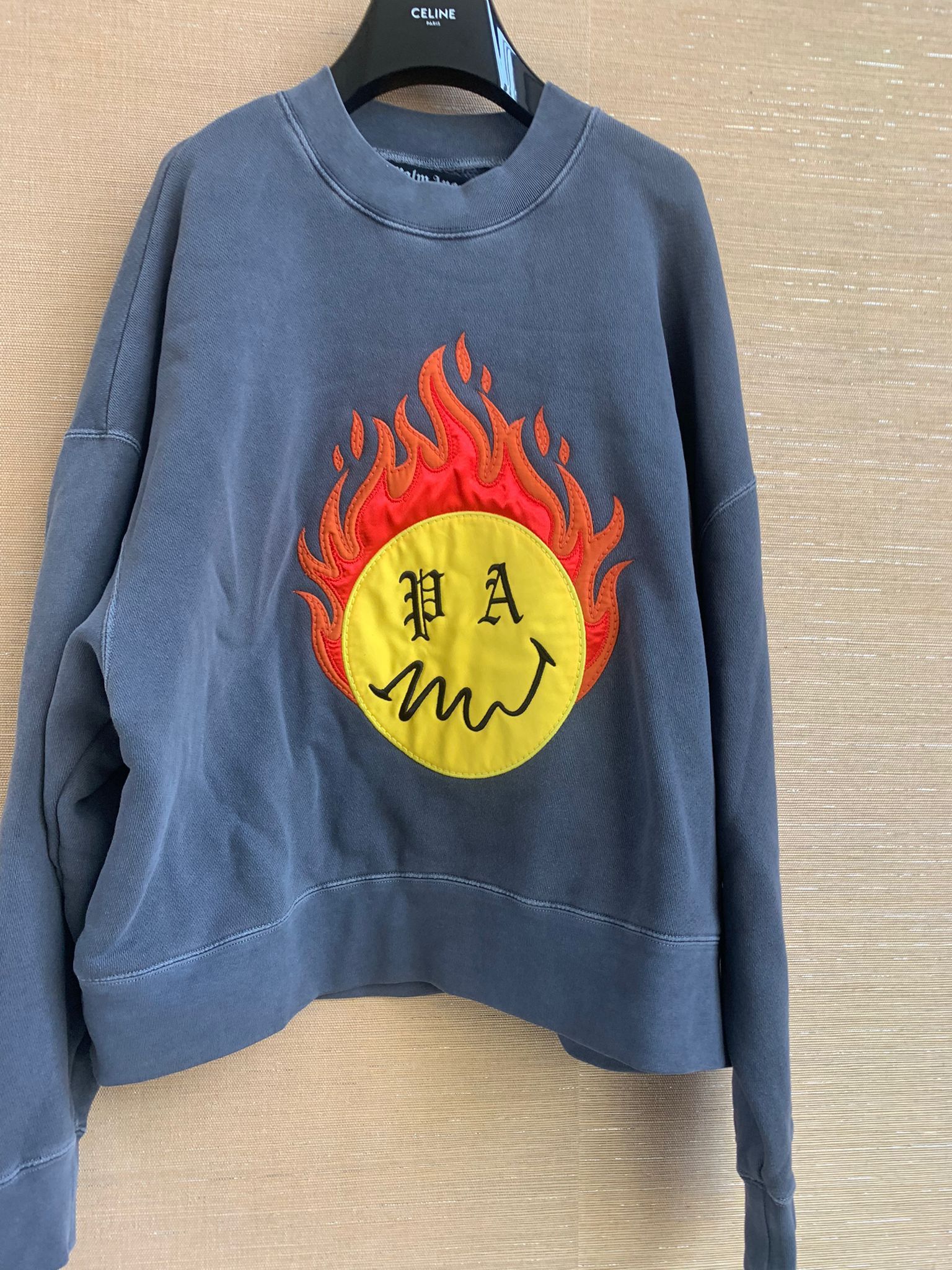 Palm Angels Burning Smile Head Sweater in Grey Size US M / EU 48-50 / 2 - 2 Thumbnail