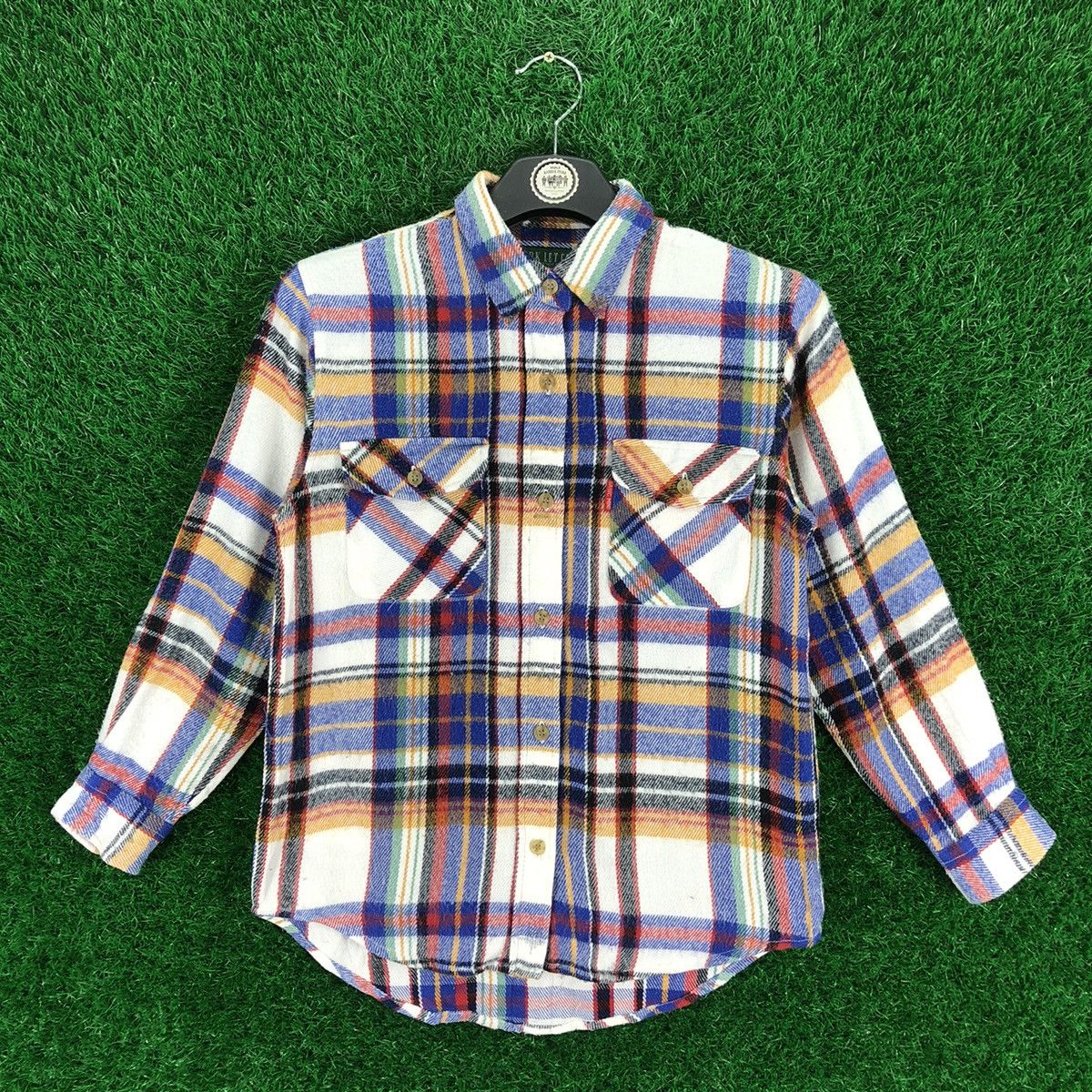 Japanese Brand Vintage Flannel Double Pocket Travis Scott Style For Kid Size US XXS / EU 40 - 1 Thumbnail