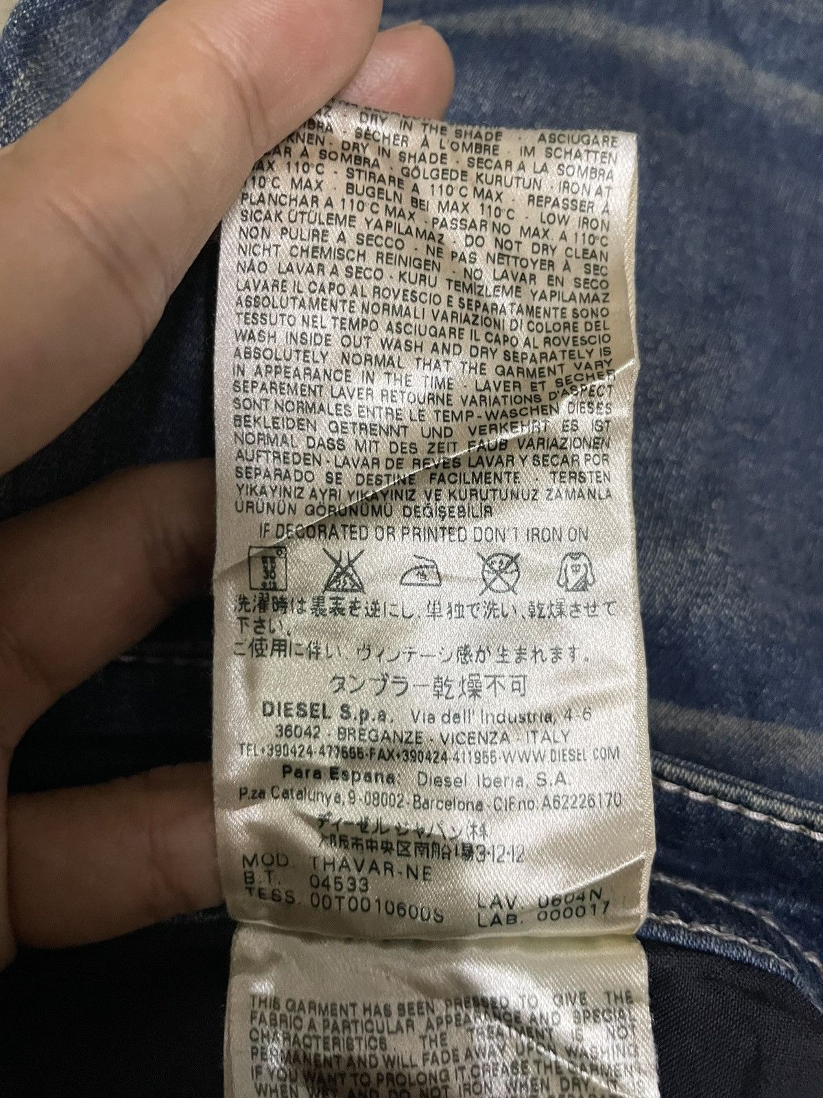 Diesel Vintage Diesel Denim + Sweatpants Slim Fit Distressed Pants Size US 33 - 18 Thumbnail
