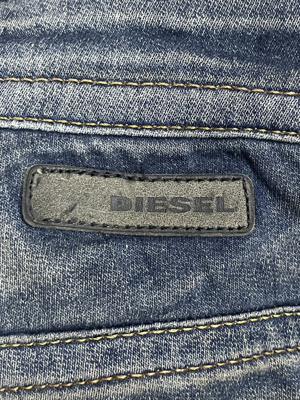 Diesel Vintage Diesel Denim + Sweatpants Slim Fit Distressed Pants Size US 33 - 13 Thumbnail