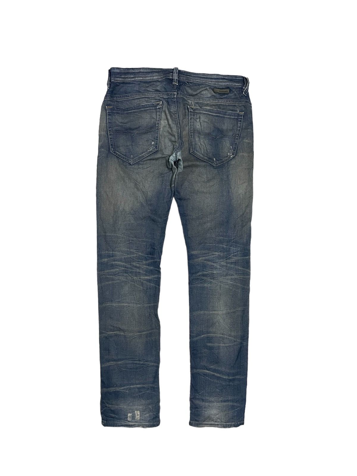 Diesel Vintage Diesel Denim + Sweatpants Slim Fit Distressed Pants Size US 33 - 8 Thumbnail